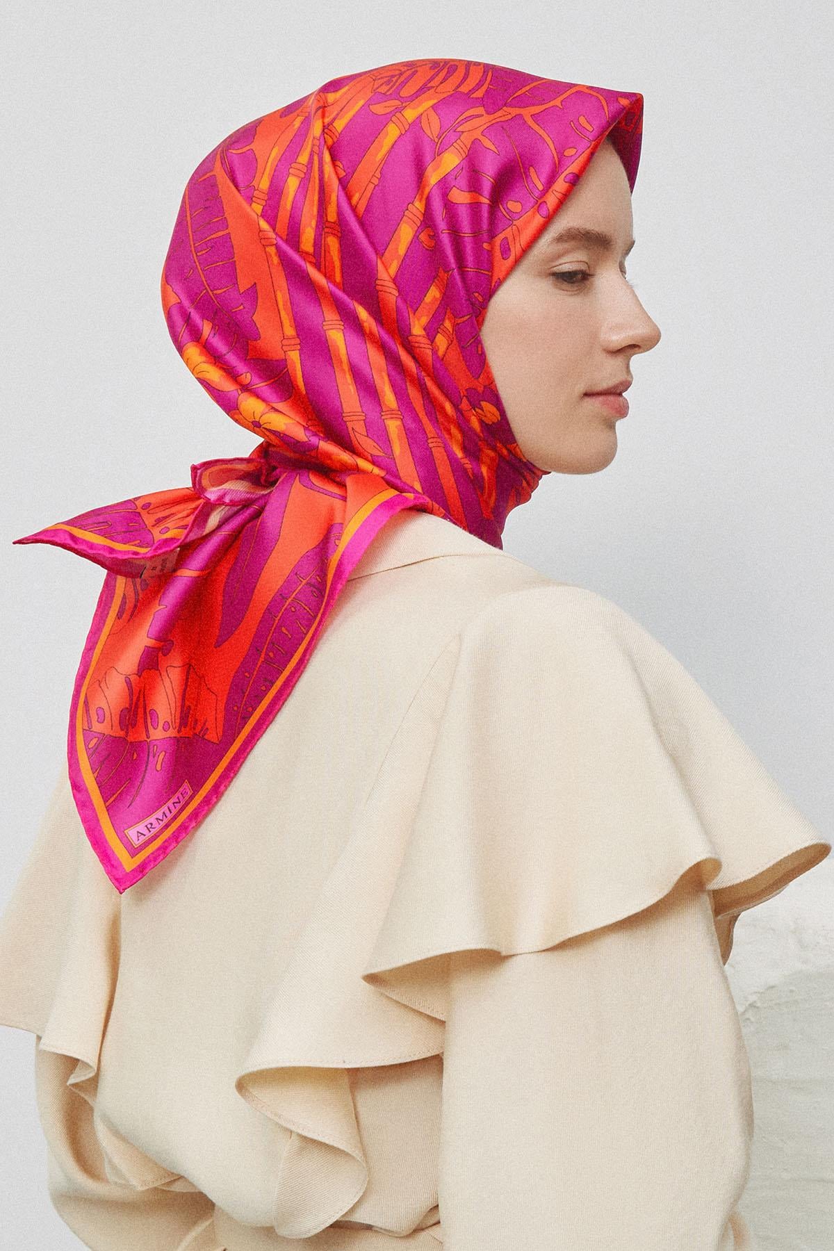 Armine İpek Eşarp 2025 İlkbahar-Yaz - 9353D-07 - Tivil