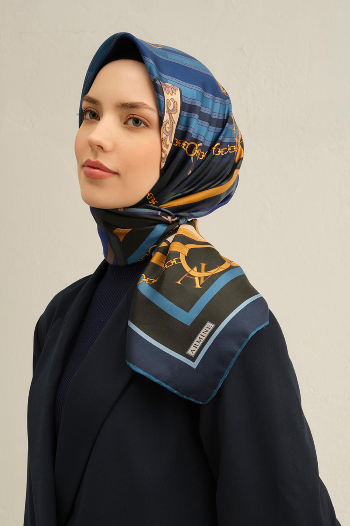 Armine Silk Scarf 2025 Spring-Summer - 9315D-52 - Satin