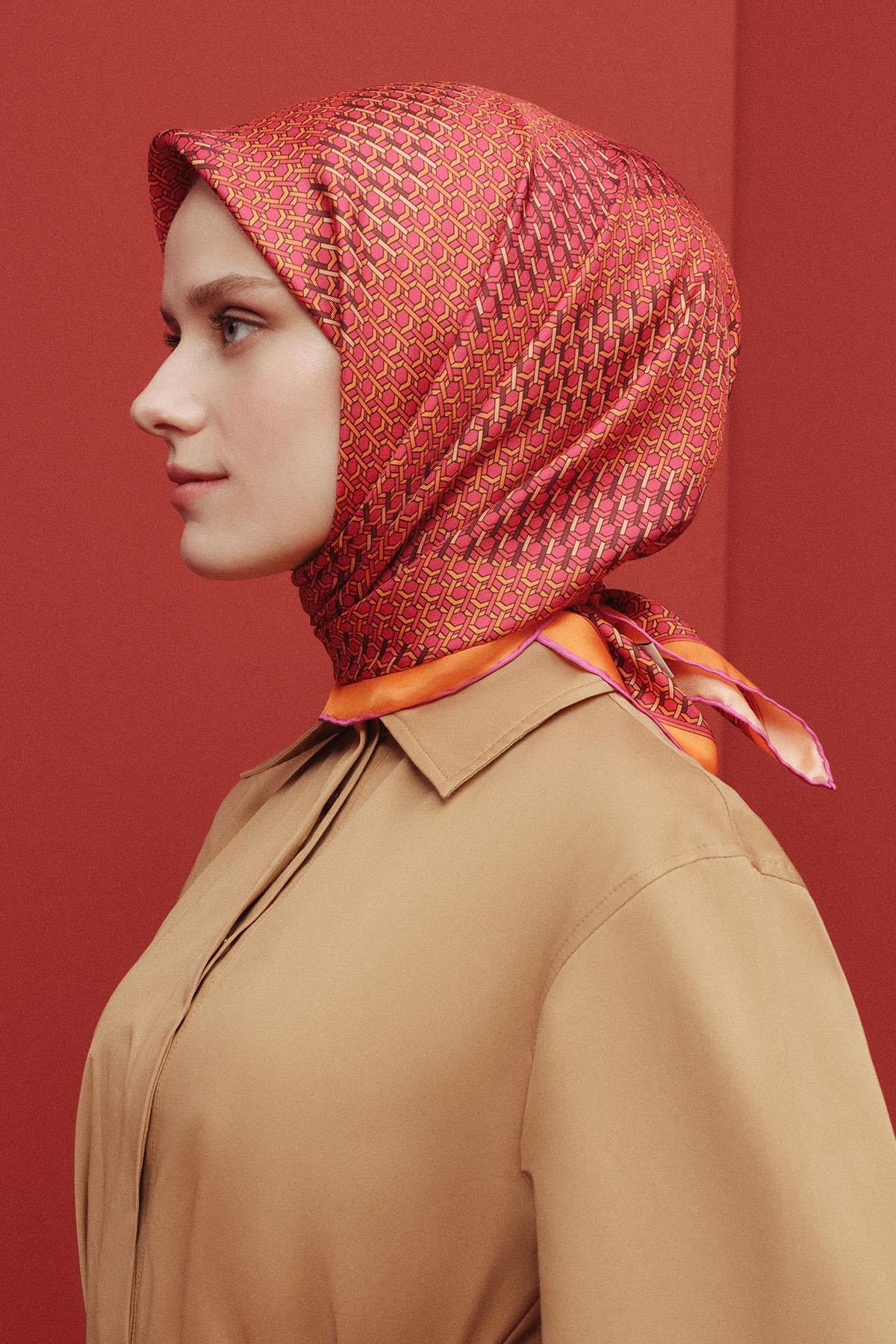 Armine İpek Eşarp 2025 İlkbahar-Yaz - 9319D-54 - Tivil