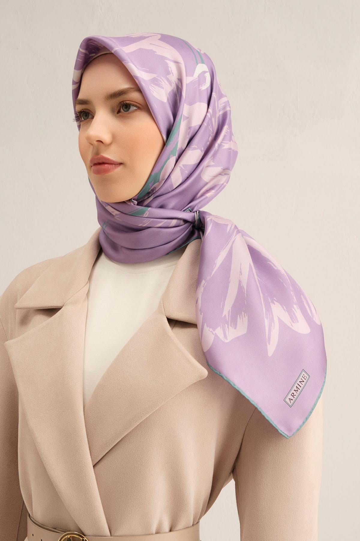 Armine İpek Eşarp 2025 İlkbahar-Yaz - 9322D-57 - Tivil