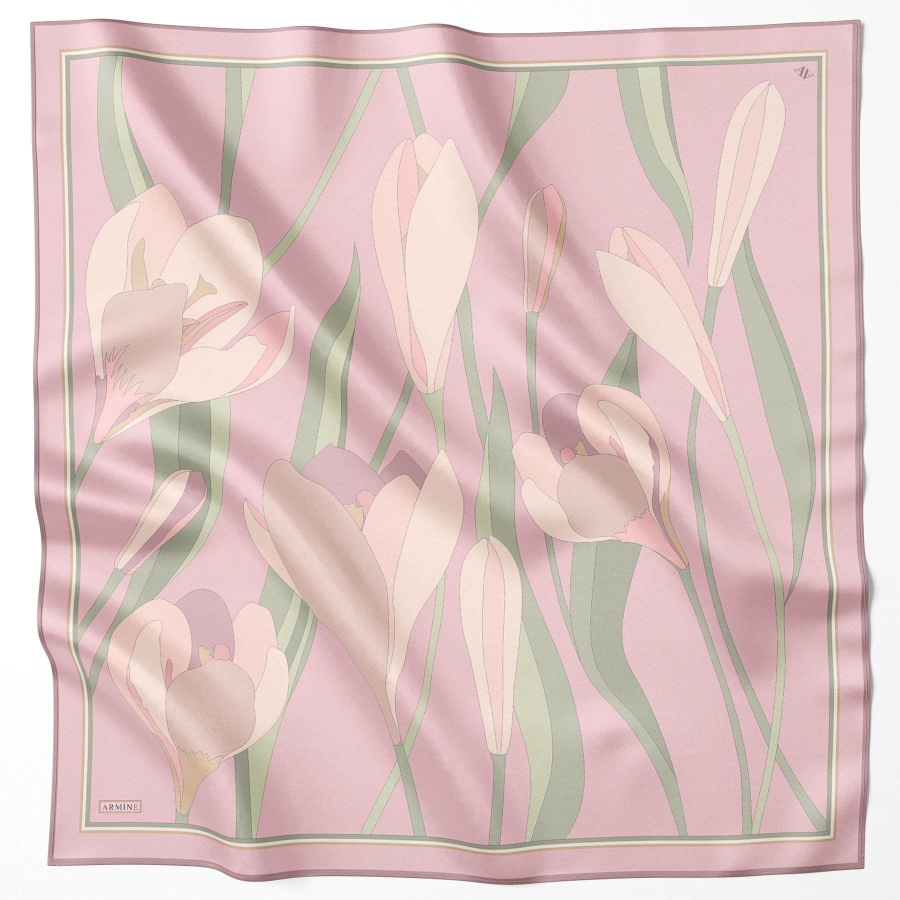 Armine Silk Scarf 2025 Spring-Summer - 9302D-03 - Satin