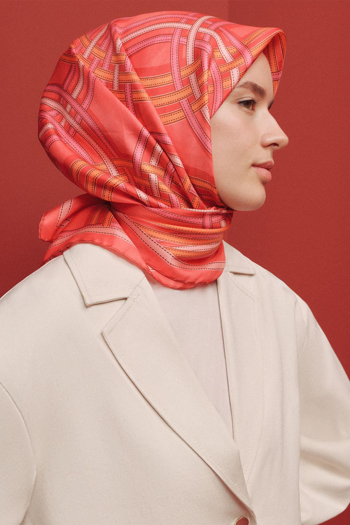 Armine İpek Eşarp 2025 İlkbahar-Yaz - 9333D-38 - Tivil