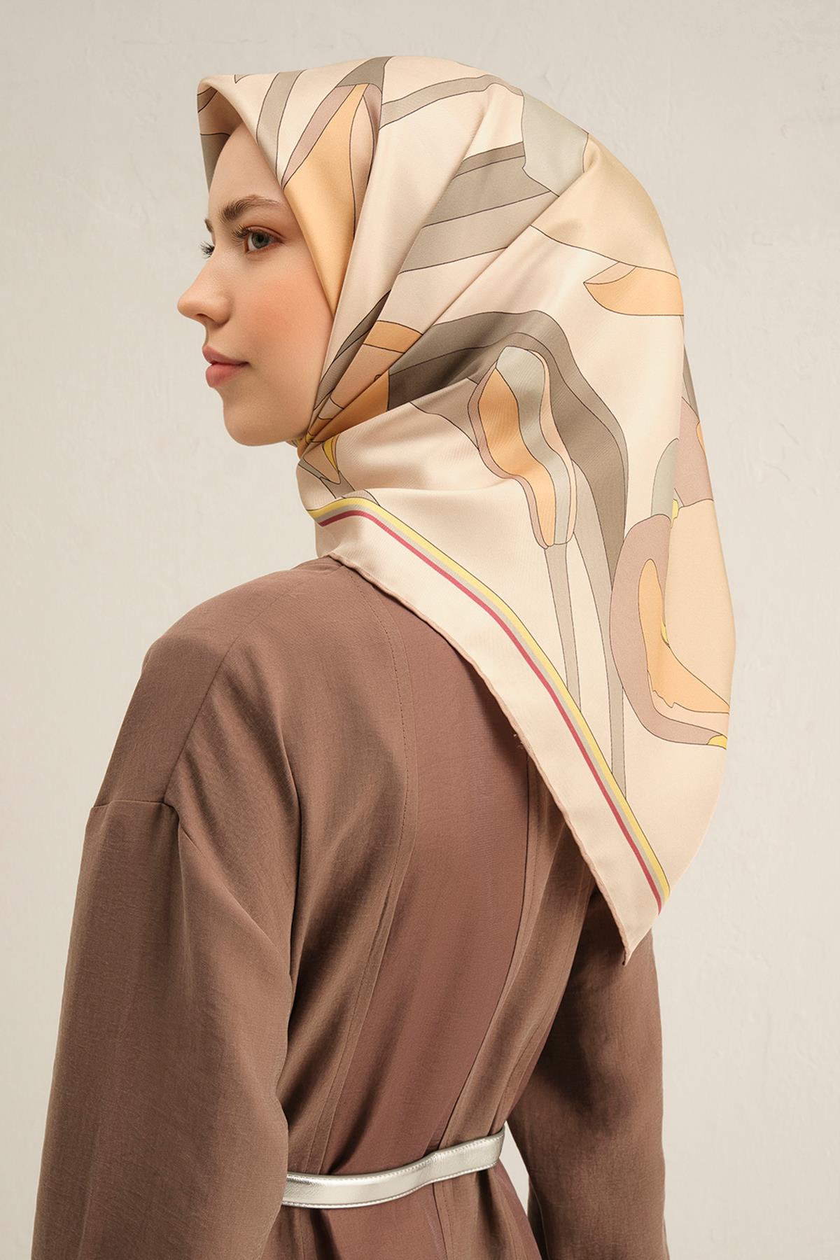 Armine İpek Eşarp 2025 İlkbahar-Yaz - 9302D-81 - Tivil