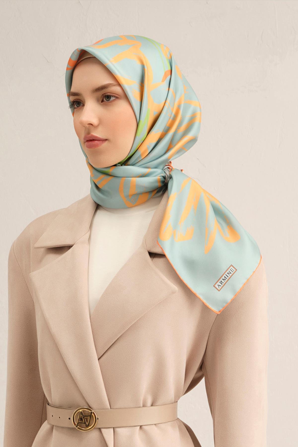 Armine Silk Scarf 2025 Spring-Summer - 9322D-04 - Twill