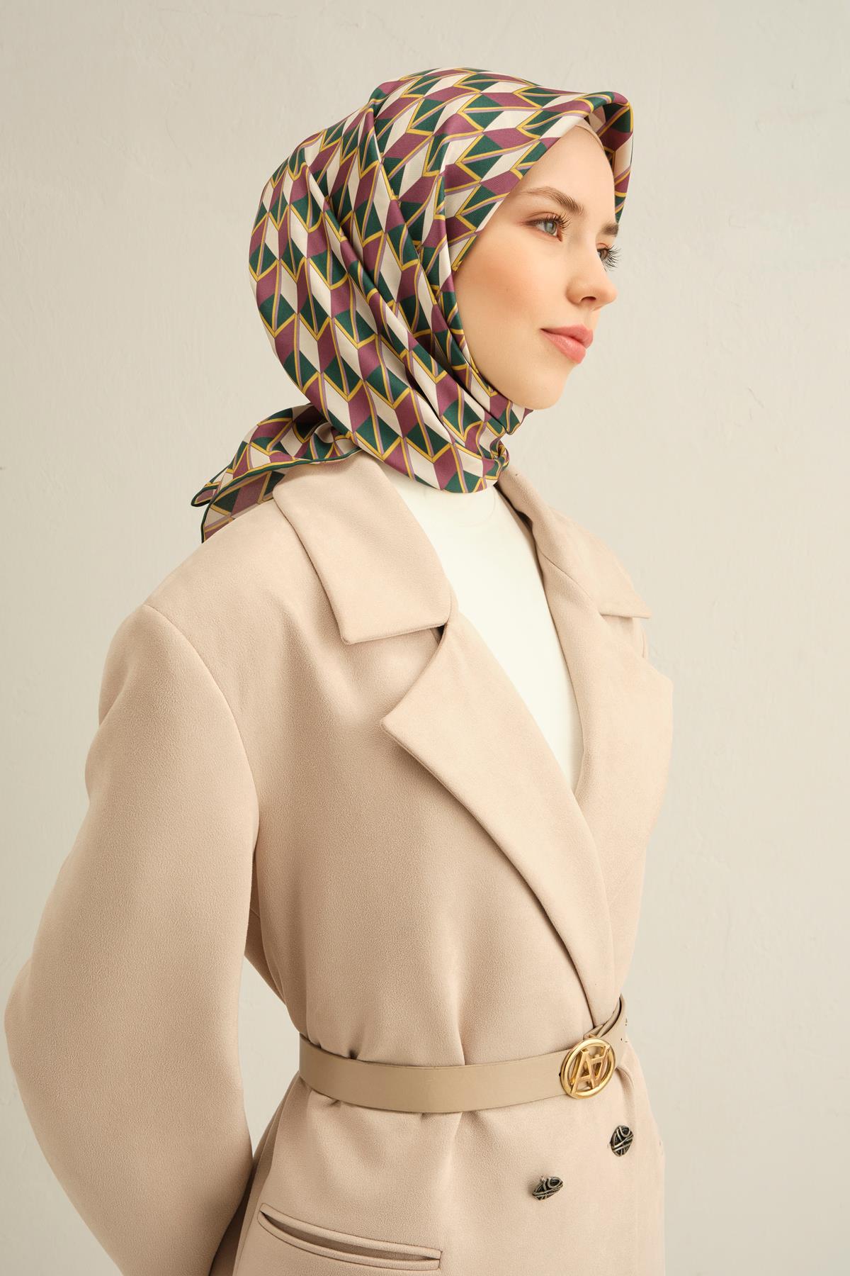 Armine Silk Scarf 2025 Spring-Summer - 9309D-84 - Satin