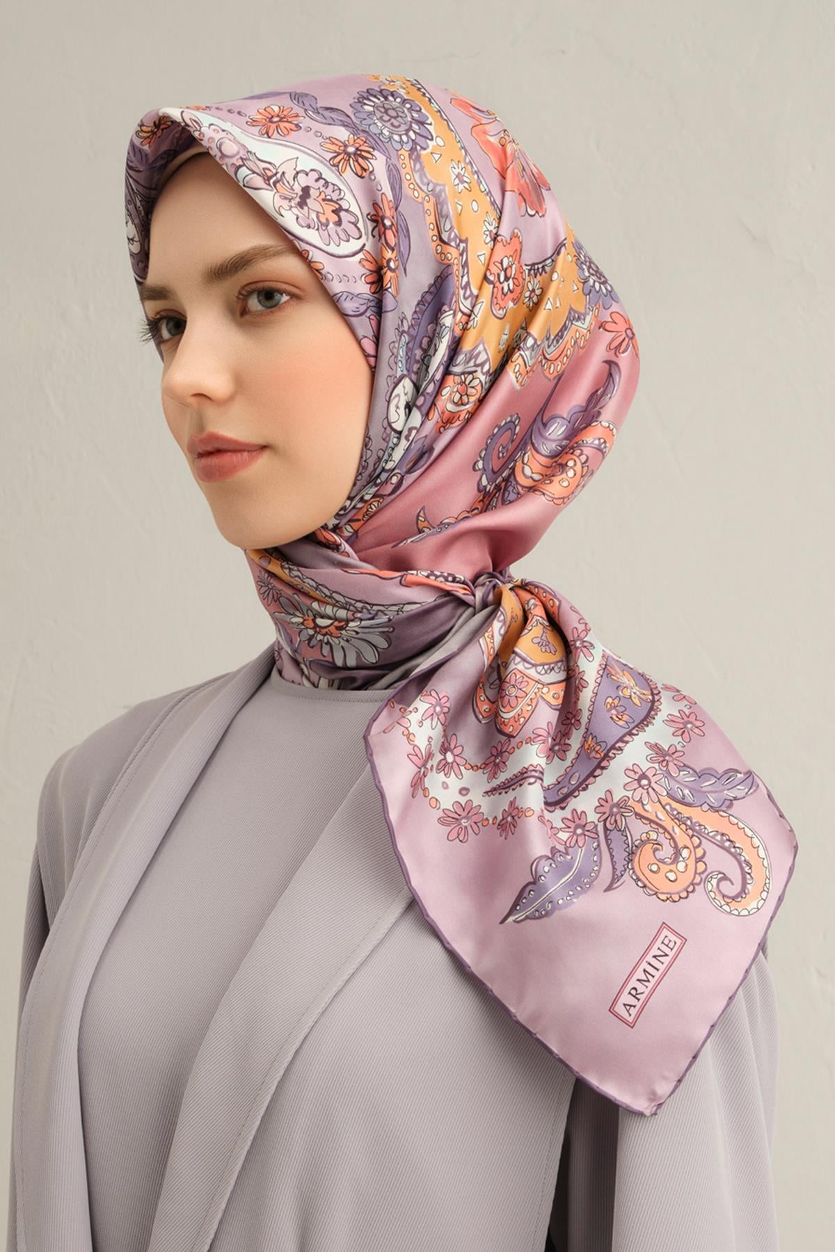 Armine İpek Eşarp 2025 İlkbahar-Yaz - 9338D-53 - Tivil