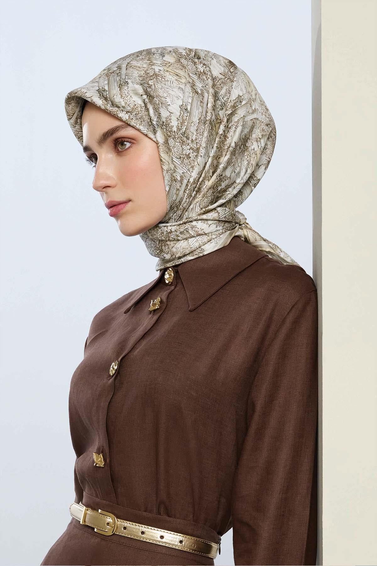 Armine İpek Eşarp 2026 İlkbahar-Yaz - 9546D-80 - Tivil