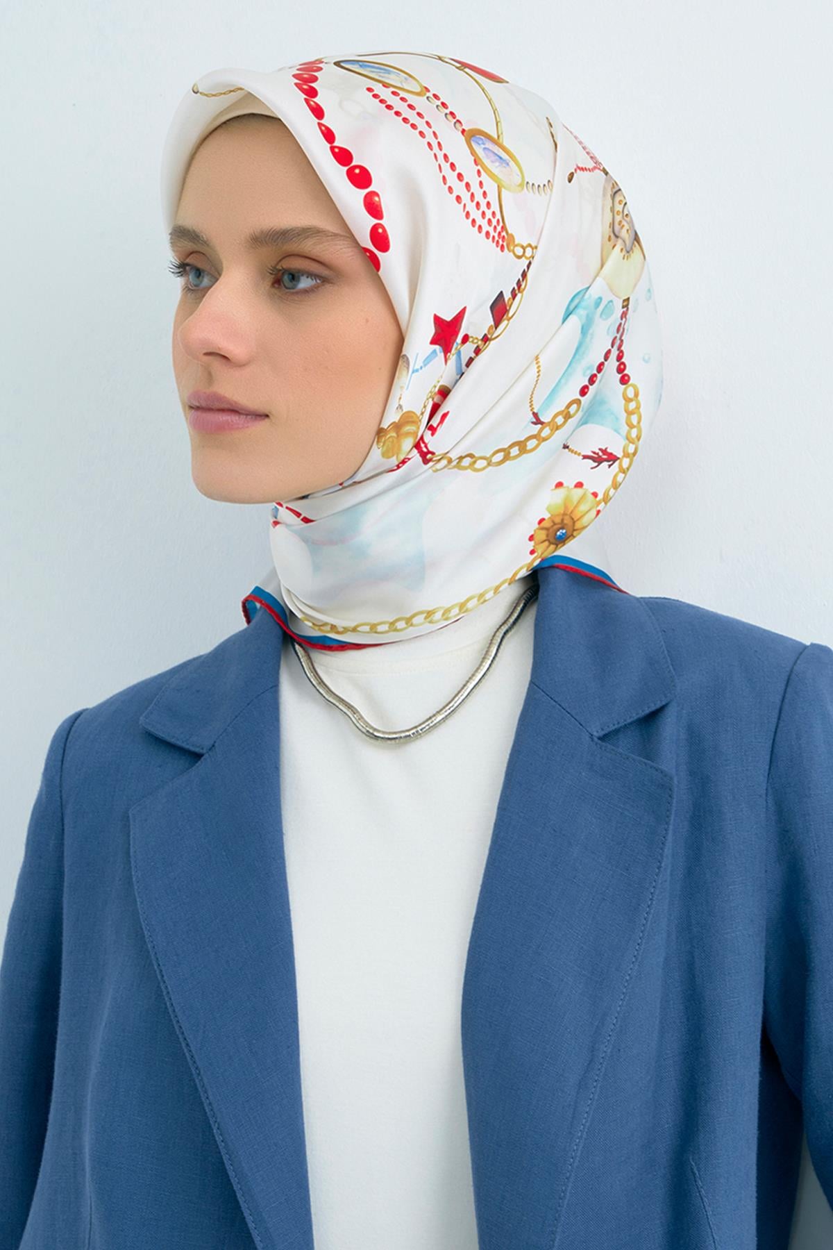 Armine İpek Eşarp 2026 İlkbahar-Yaz - 9527D-01 - Tivil
