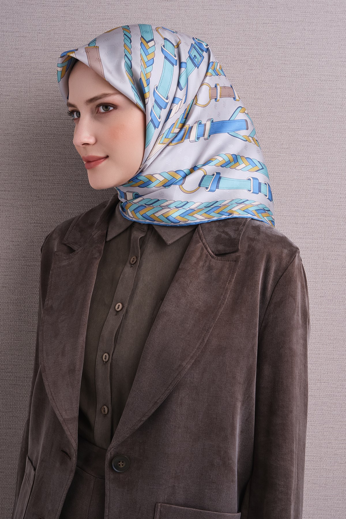 Armine İpek Eşarp 2026/2027 Sonbahar Kış - 9607DJ-37 - Jakarlı