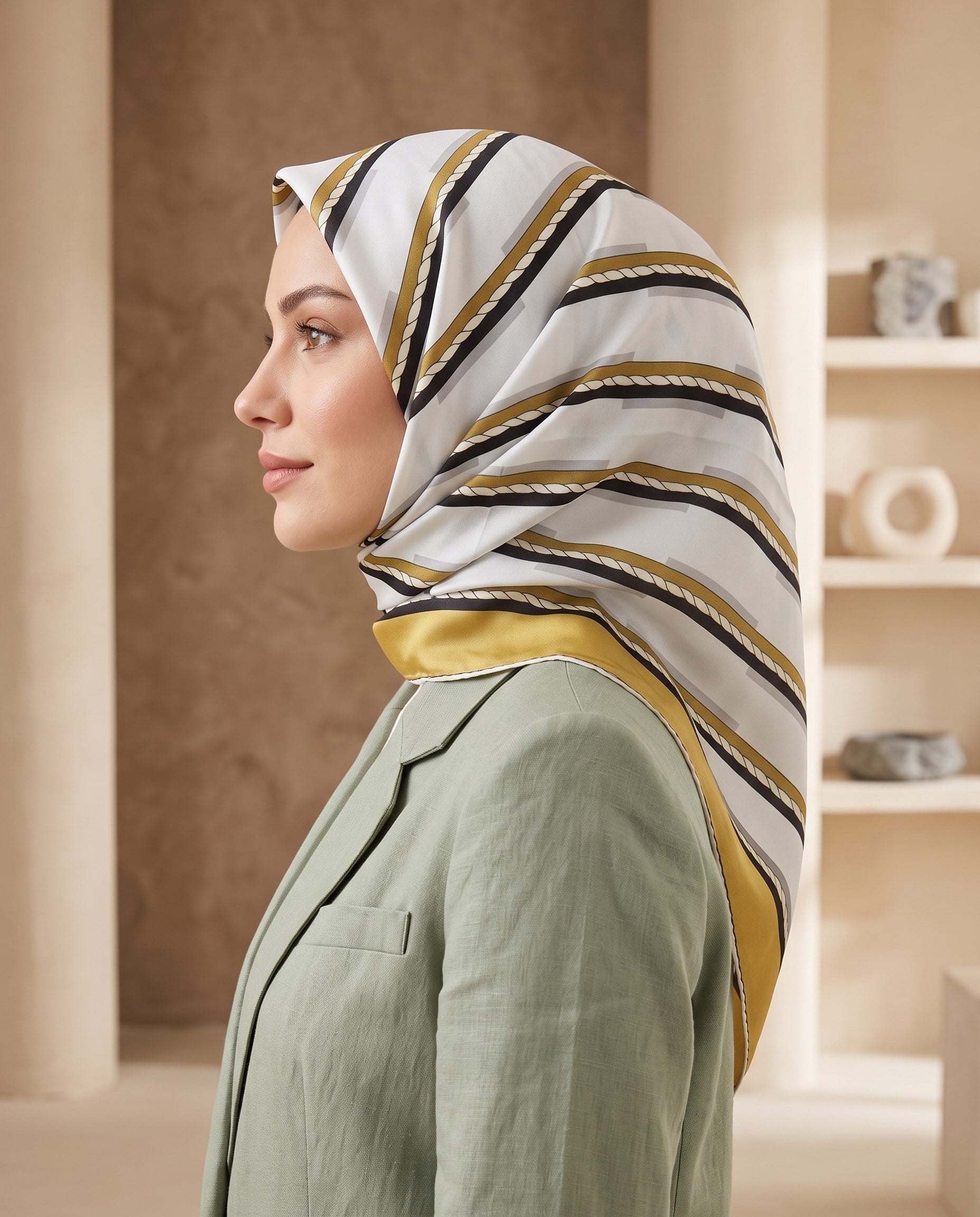 Armine İpek Eşarp - 8719D-35 - Tivil