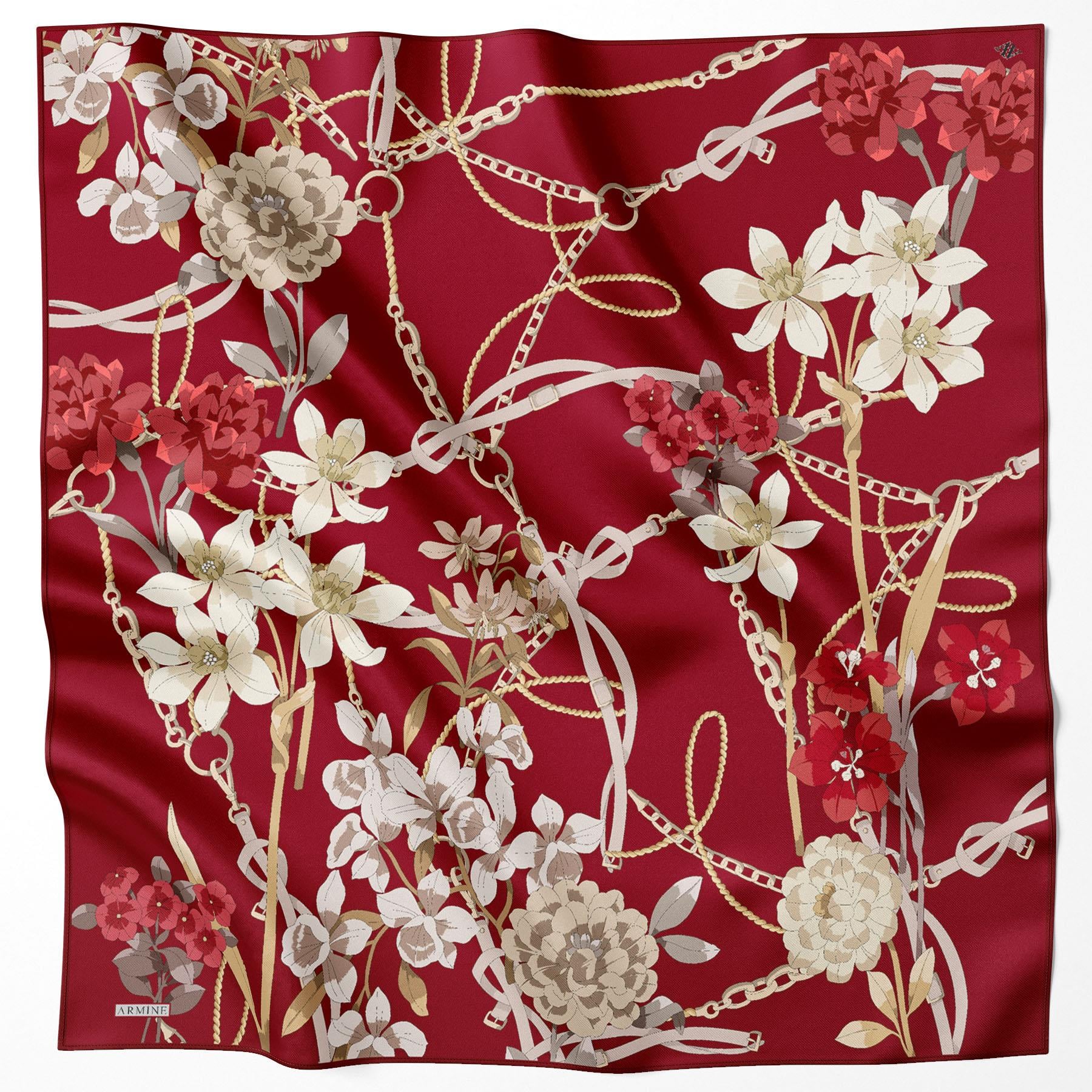 Armine Silk Scarf 2022/2023 Fall Winter - 8827D-07 - Satin