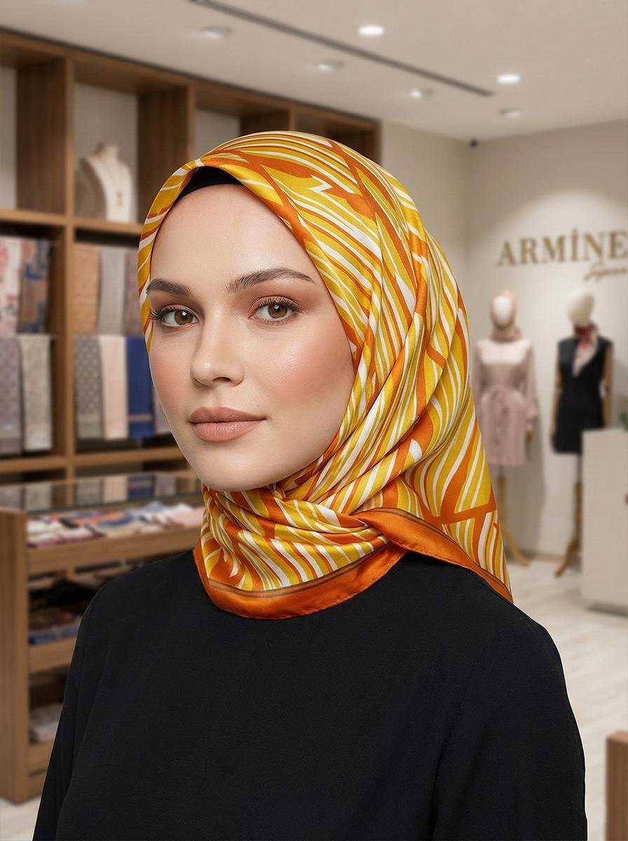 Armine İpek Eşarp - 8911D-40 - Tivil