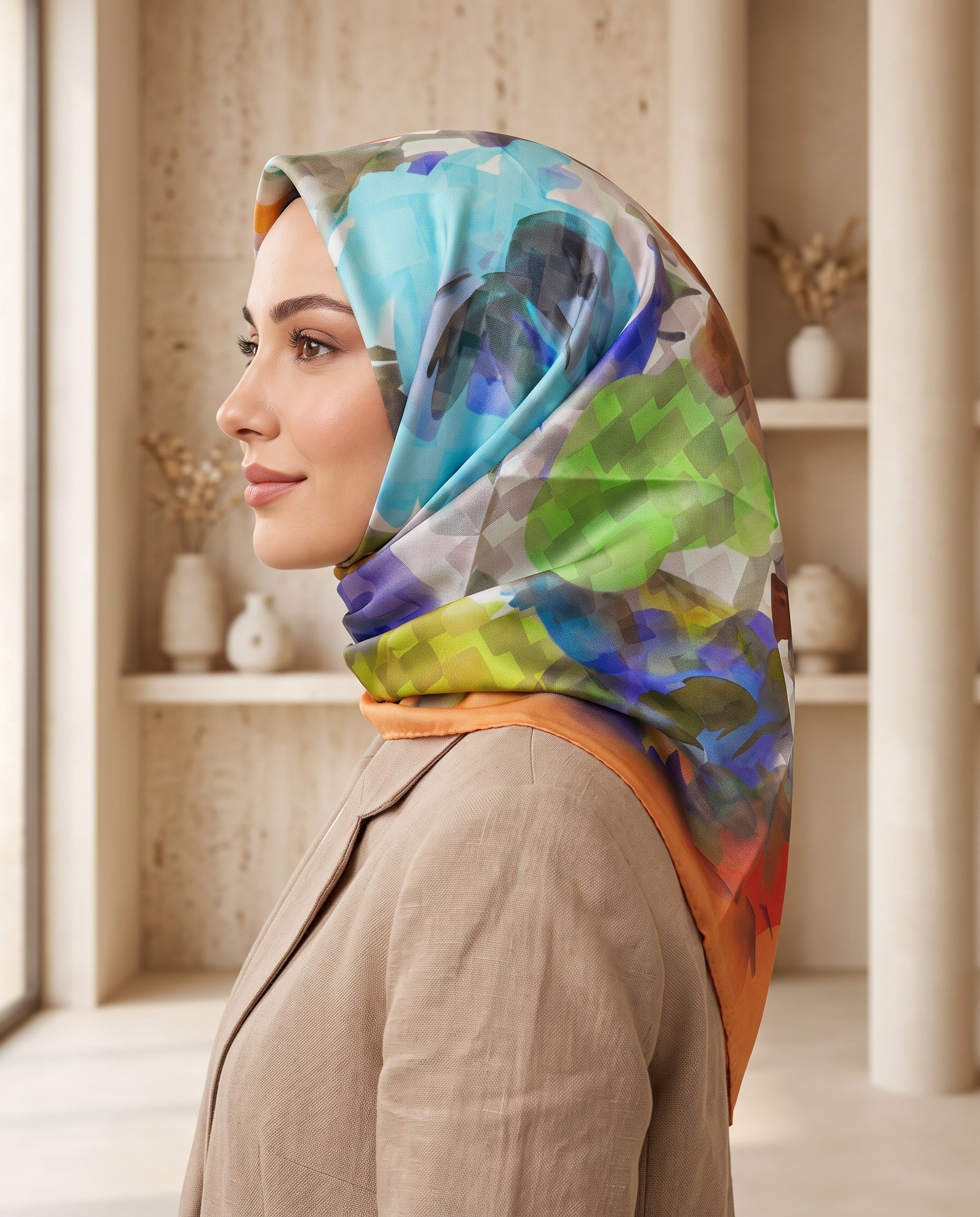 Armine İpek Eşarp - 9103D-80 - Tivil