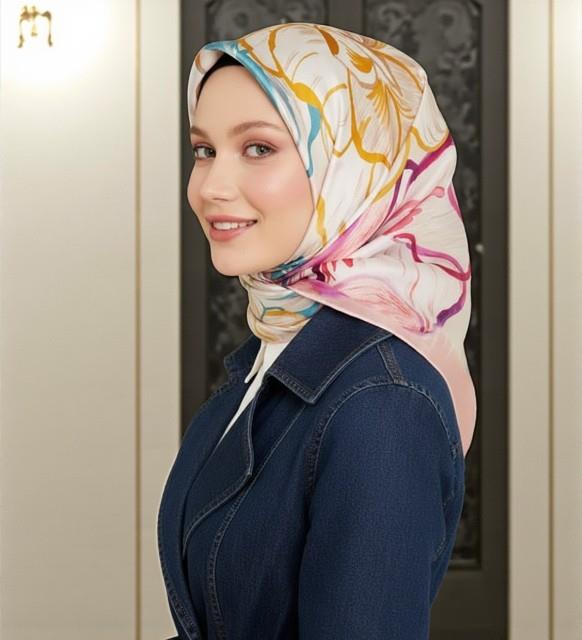 Armine İpek Eşarp - 9110D-08 - Tivil