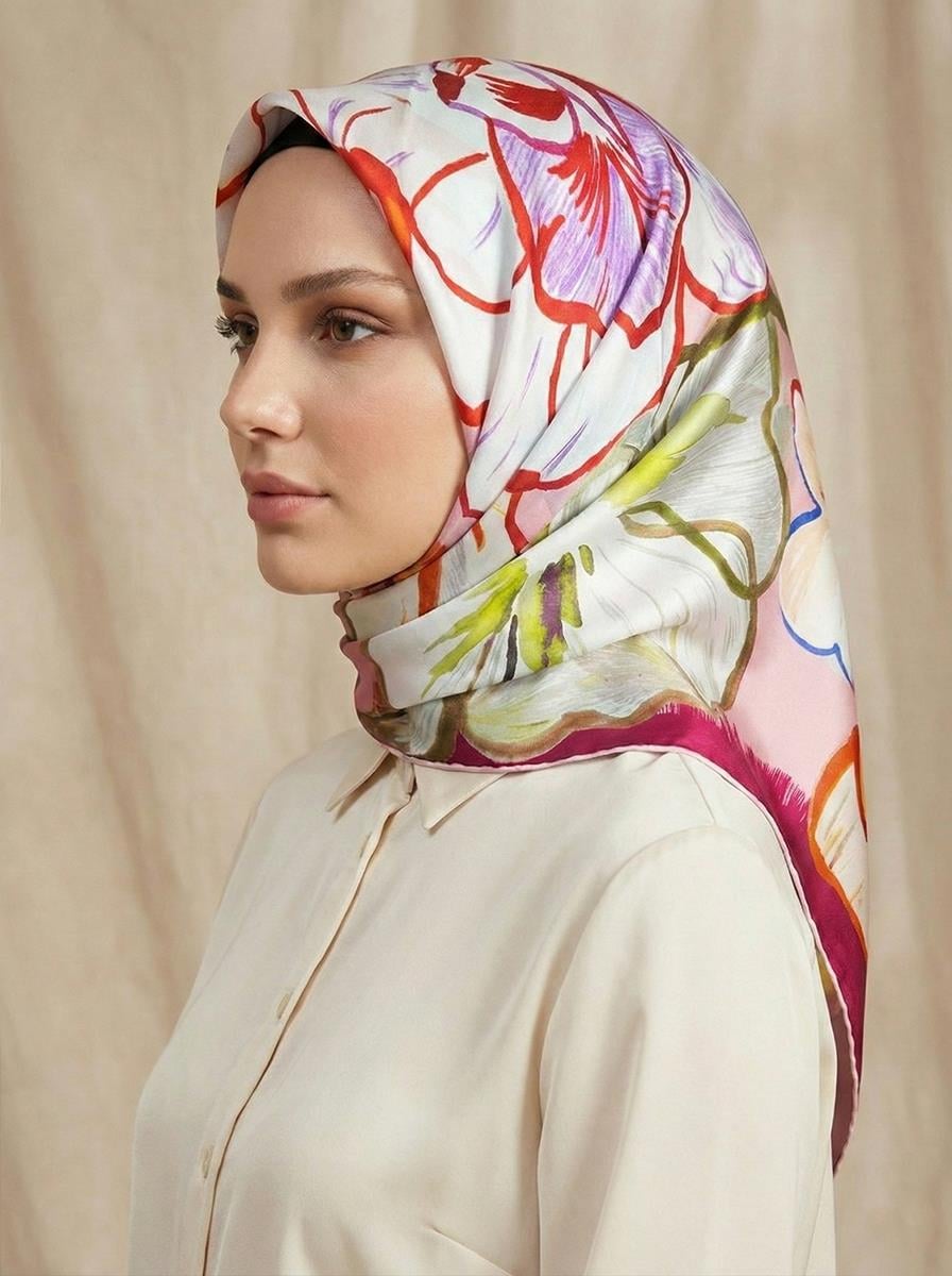 Armine Silk Scarf - 9110D-33 - Satin