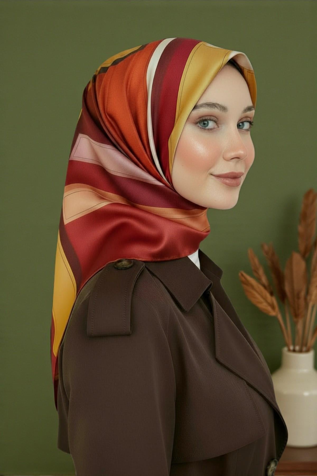 Armine İpek Eşarp - 9122D-55 - Tivil