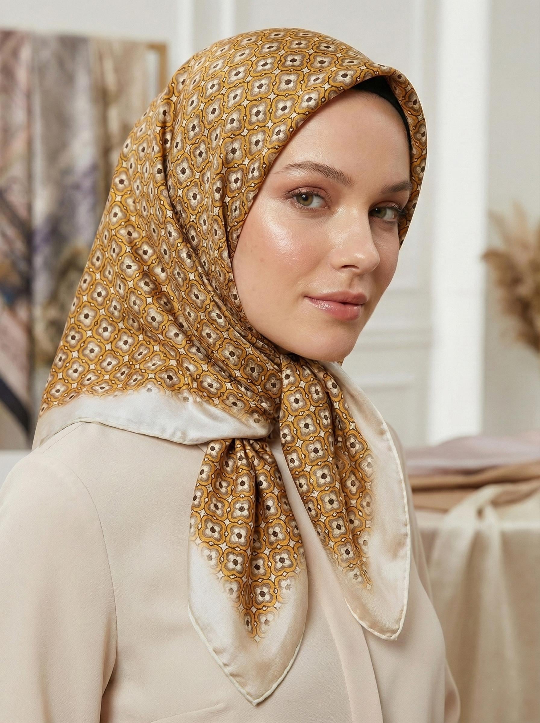 Armine Silk Scarf - 9134D-05 - Satin