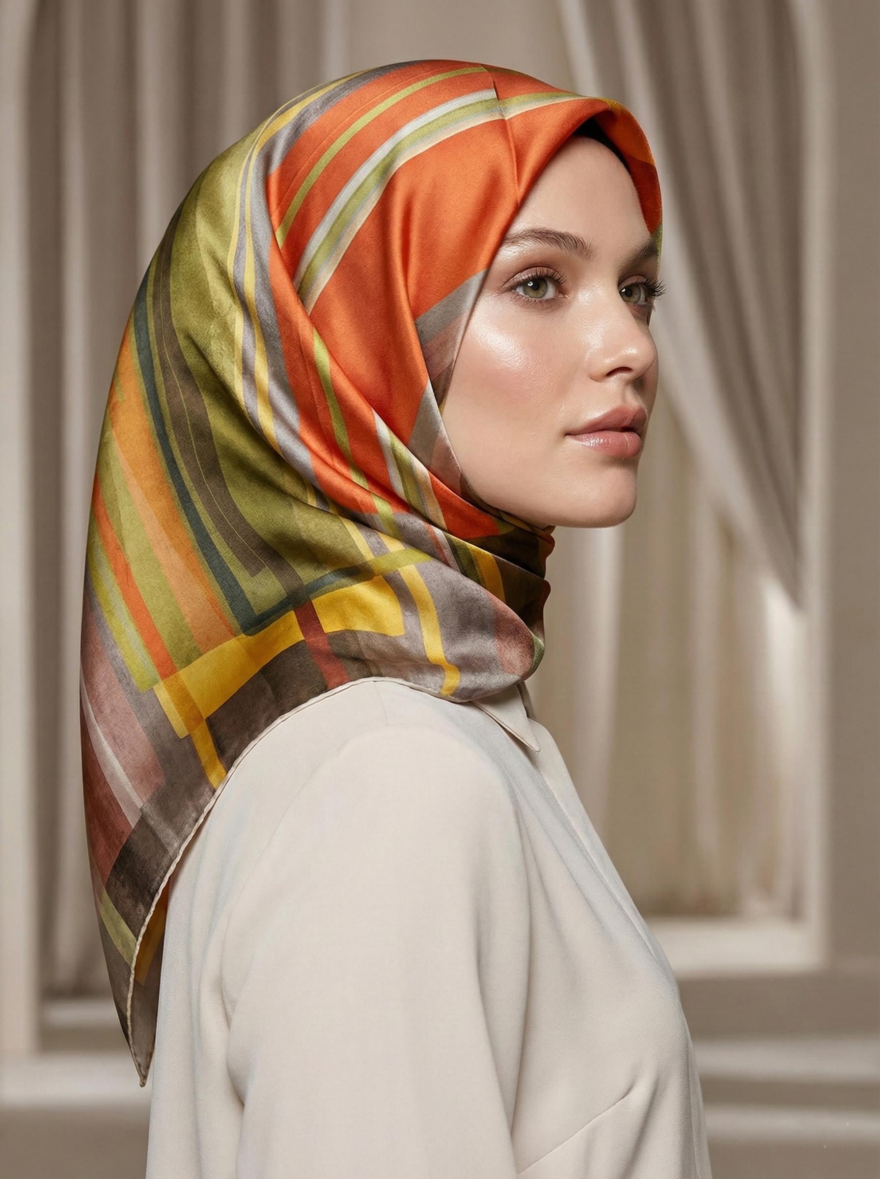 Armine Silk Scarf - 9147D-32 - Satin