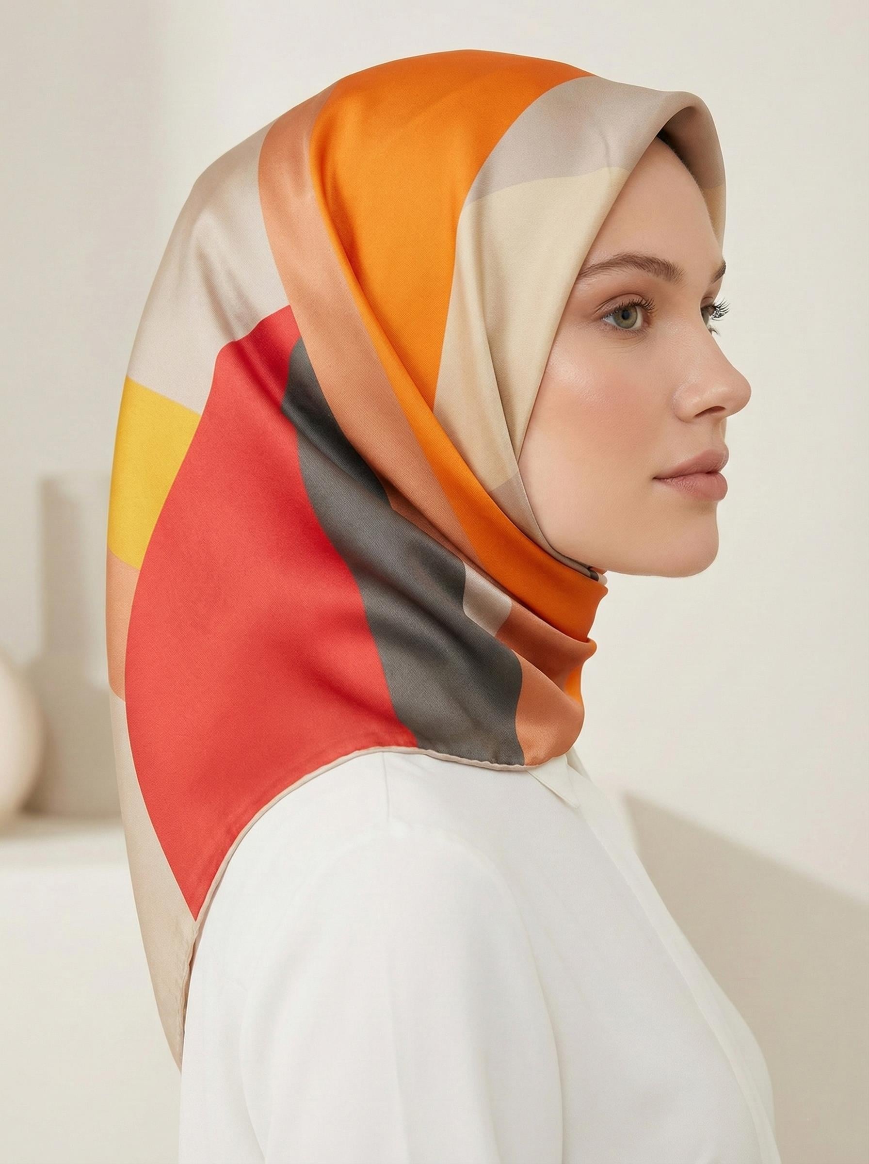 Armine Silk Scarf - 9148D-82 - Satin