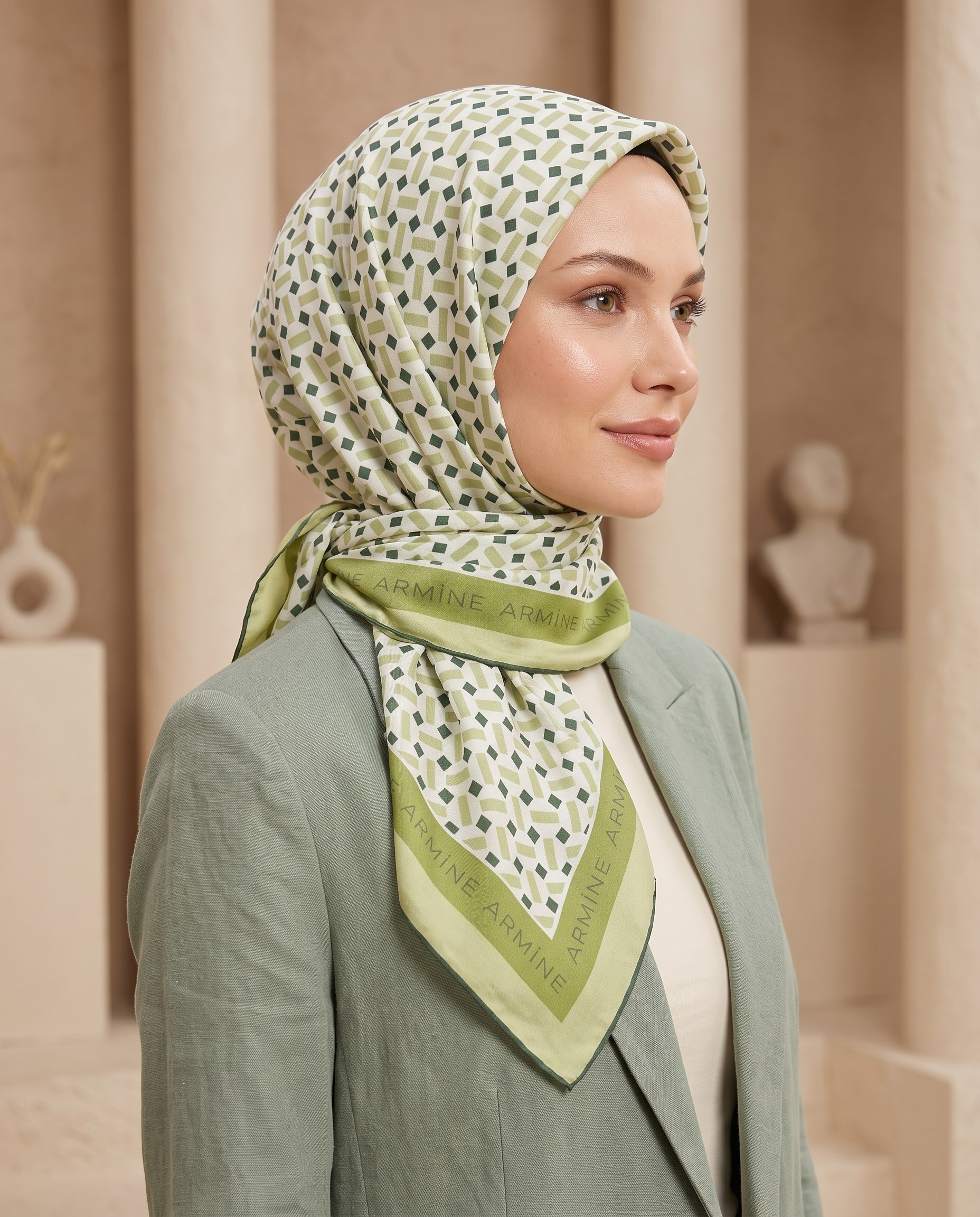 Armine İpek Eşarp - 9151D-50 - Tivil