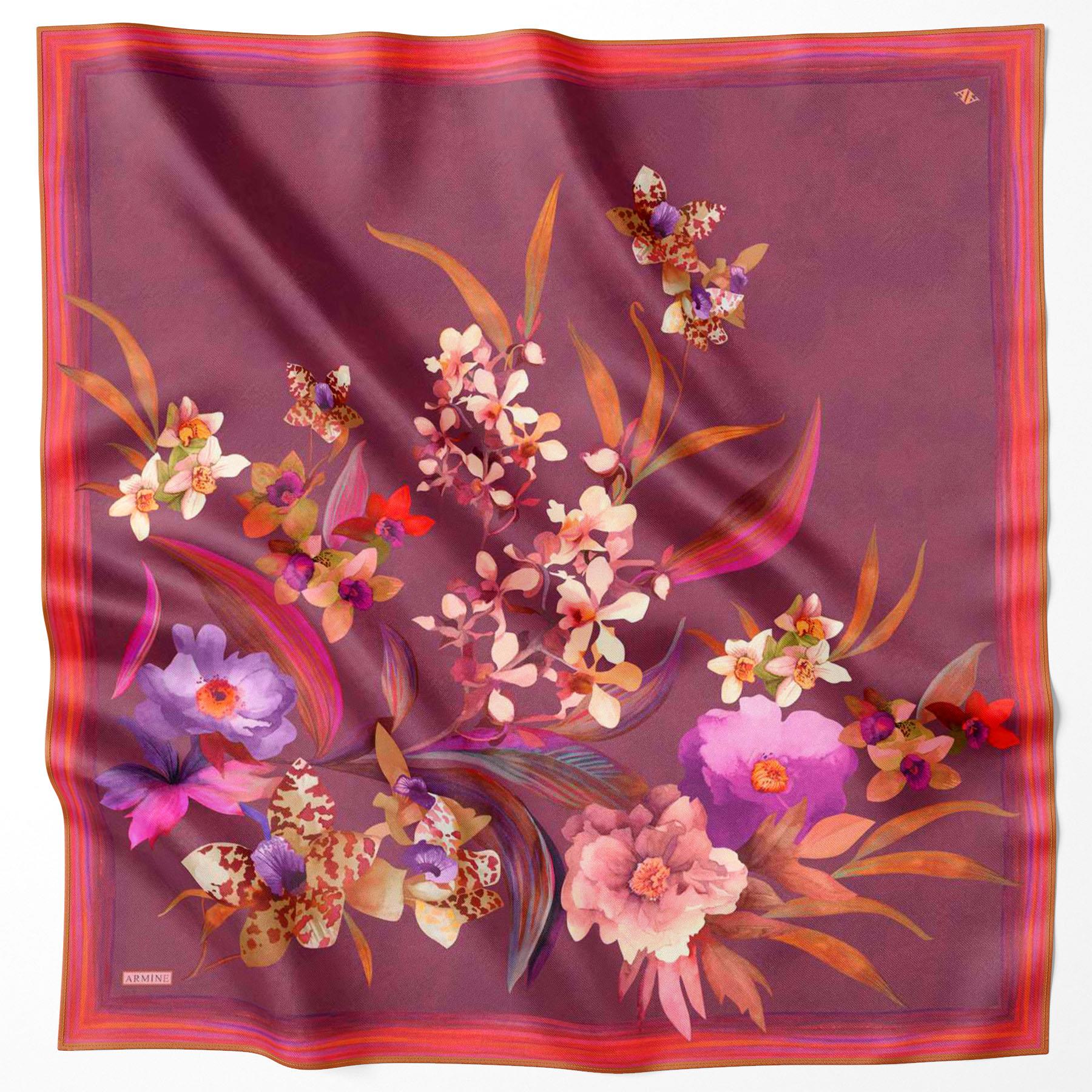 Armine Silk Scarf 2024/2025 Fall-Winter - 9215D-01 - Satin