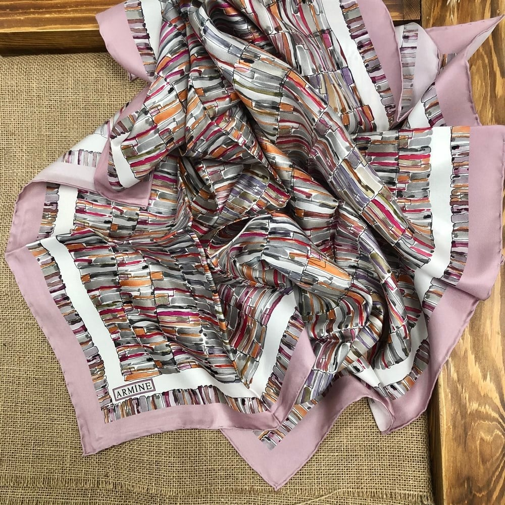 Armine Silk Scarf - 8745D-10 - Satin