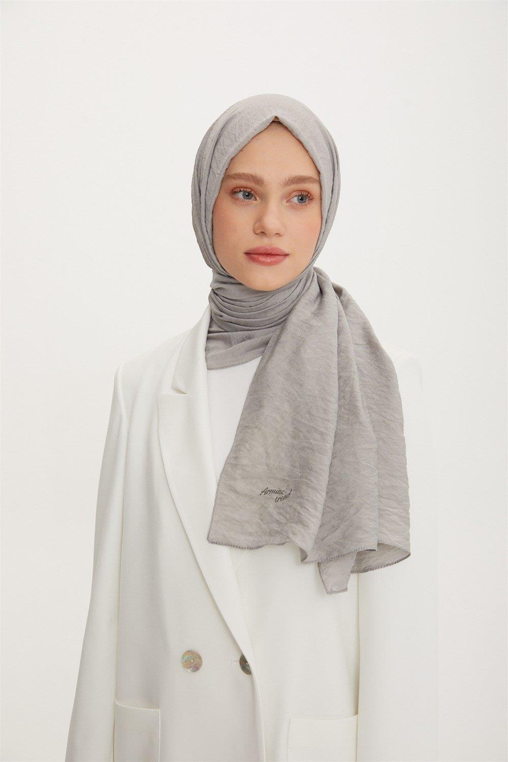 Armine Outlet, Organik Koton Şal - 541 - Gri