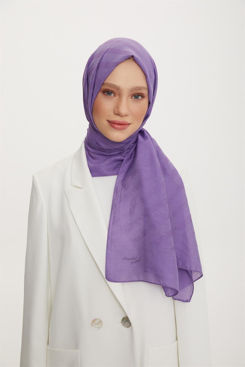 Armine Outlet, Organik Koton Şal - 543 - Mor
