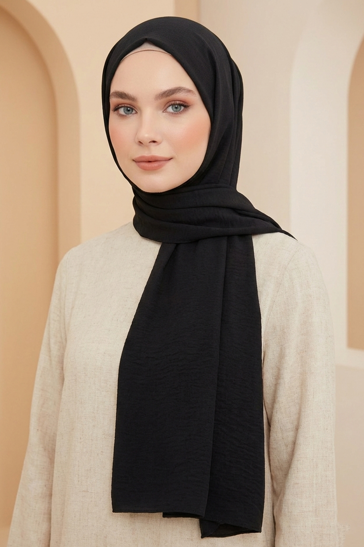Armine Soft Vual Şal - 06 - Siyah