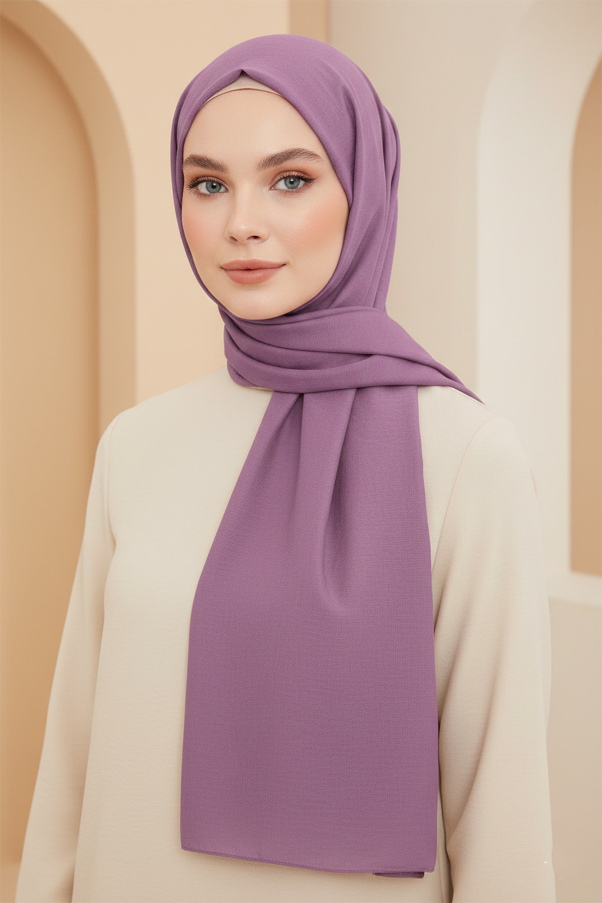 Armine Soft Vual Şal - 07 - Eflatun