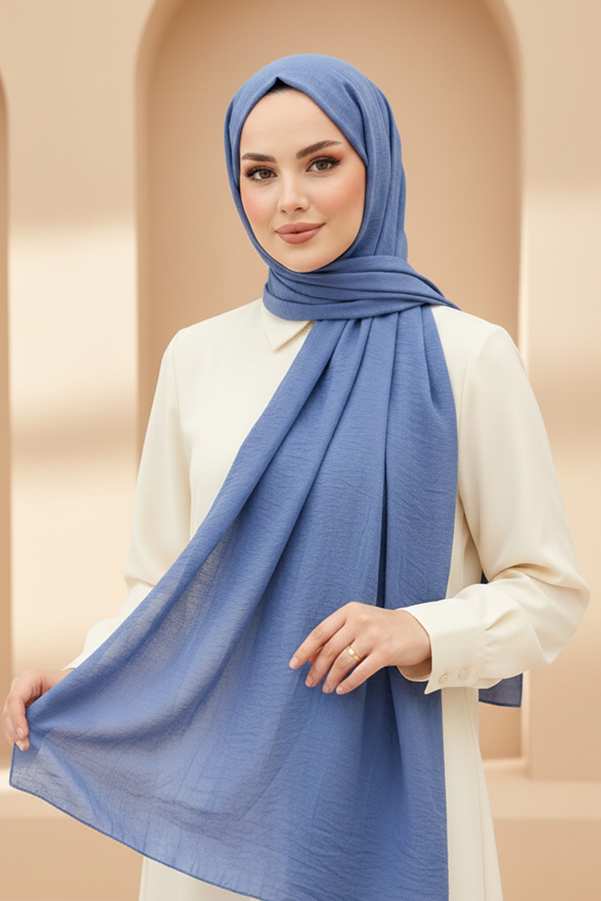 Armine Soft Vual Şal - 51 - İndigo