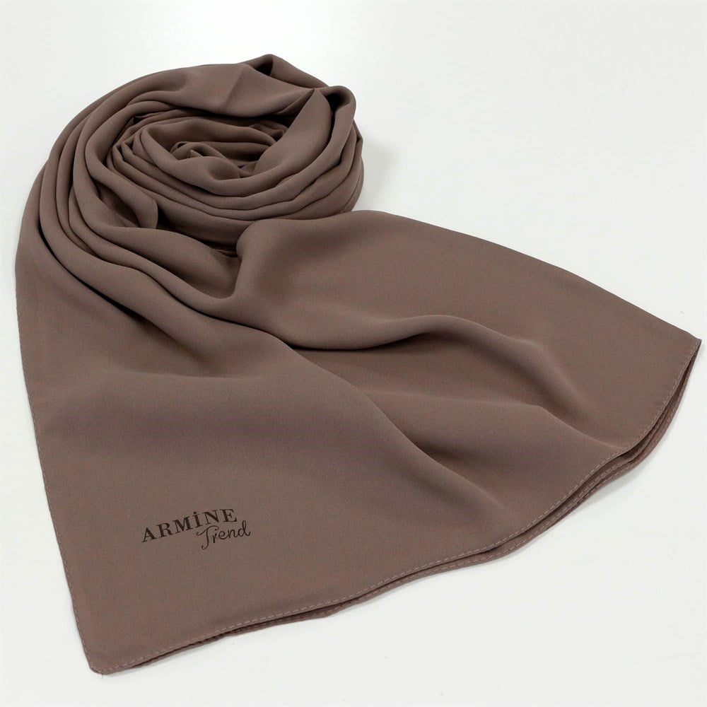 Armine Trend Crep Şal Düz Renk  - 33 - Vizon