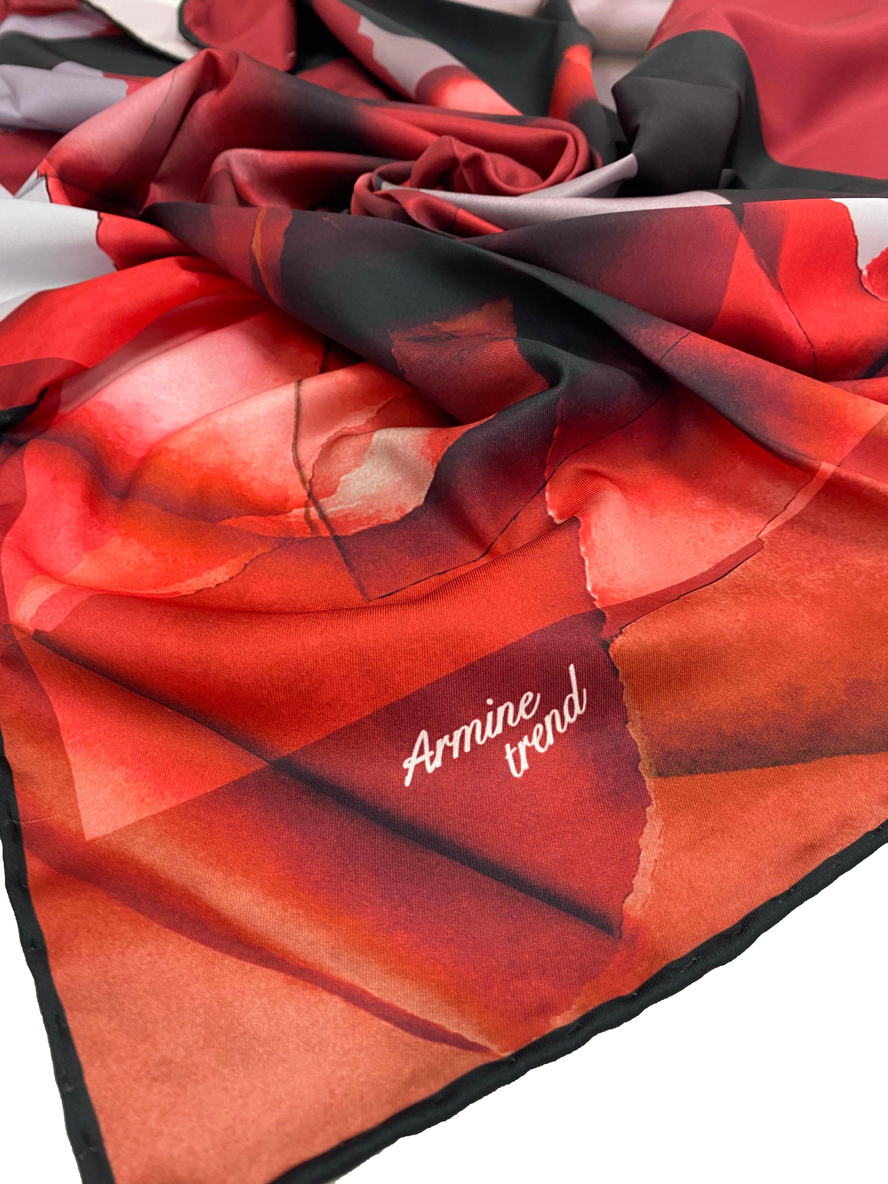 Armine Trend Eşarp - 7929P-09A - Tivil - Bordo
