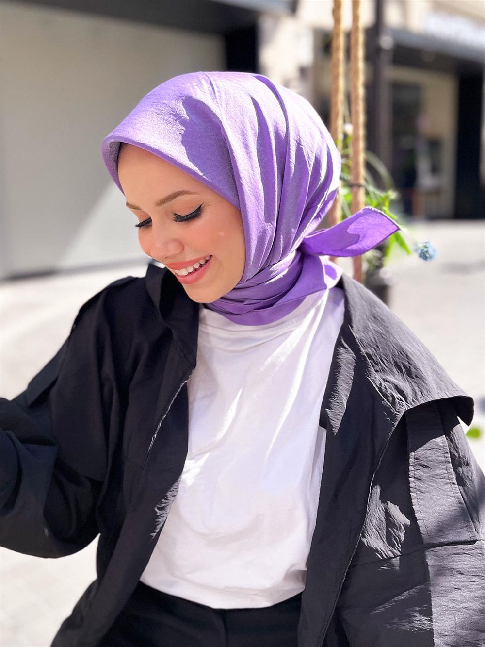 Armine Trend Hayal Pamuk Eşarp - ATEHYL-537 - Eflatun