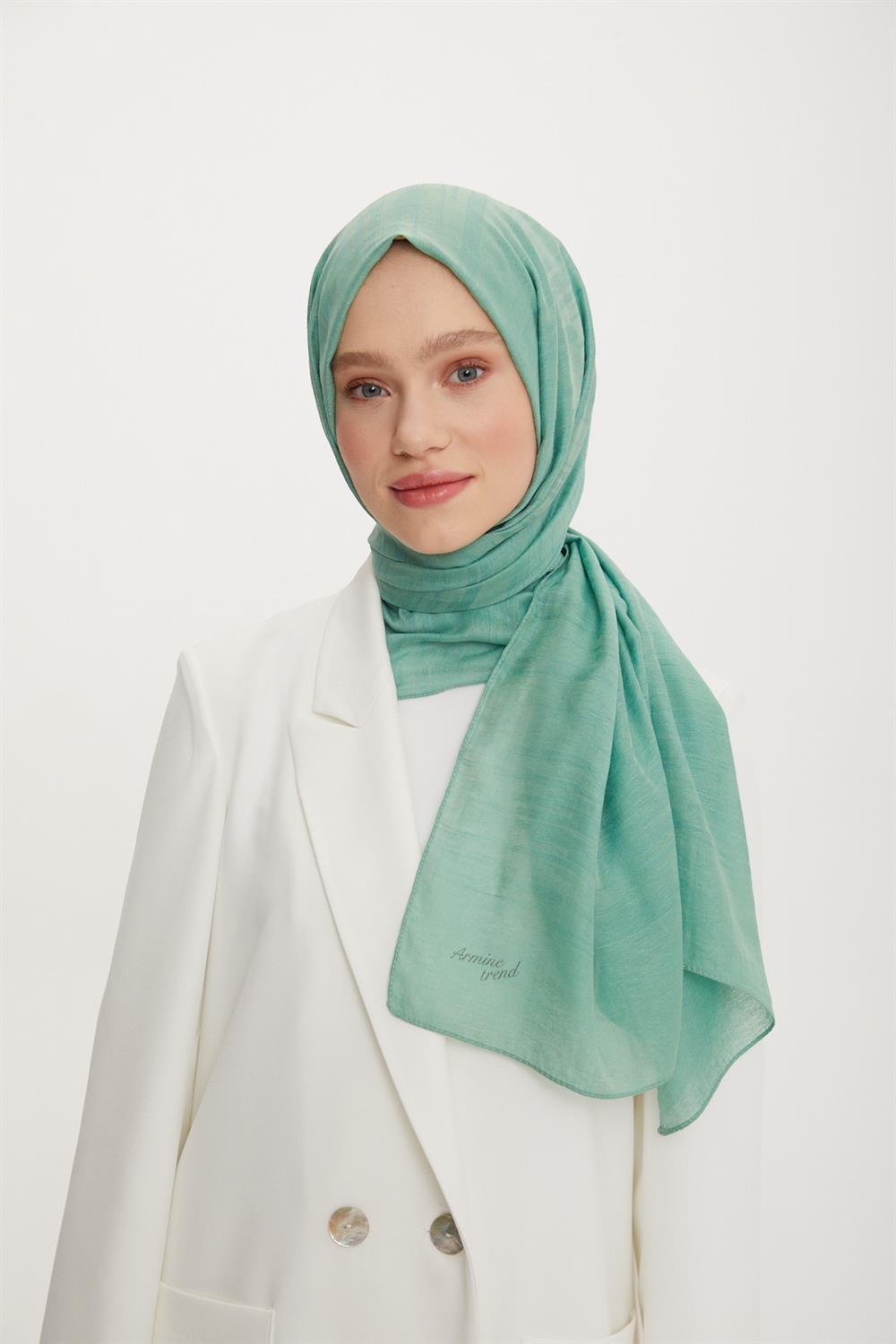 Armine Trend Işıl Şal 2 - Pamuklu - ATS2ISL-422 - Yeşil