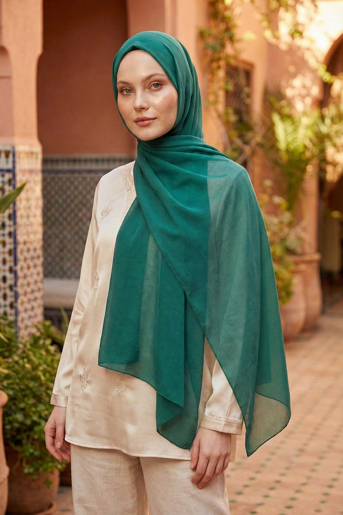 Armine Trend Krinkıl Şifon Şal - ATSKRN-37 - Renk