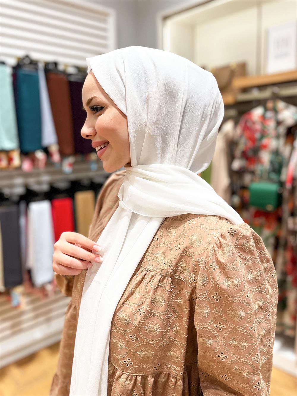 Armine Trend Krinkıl Şifon Şal - ATSKRN-03 - Renk