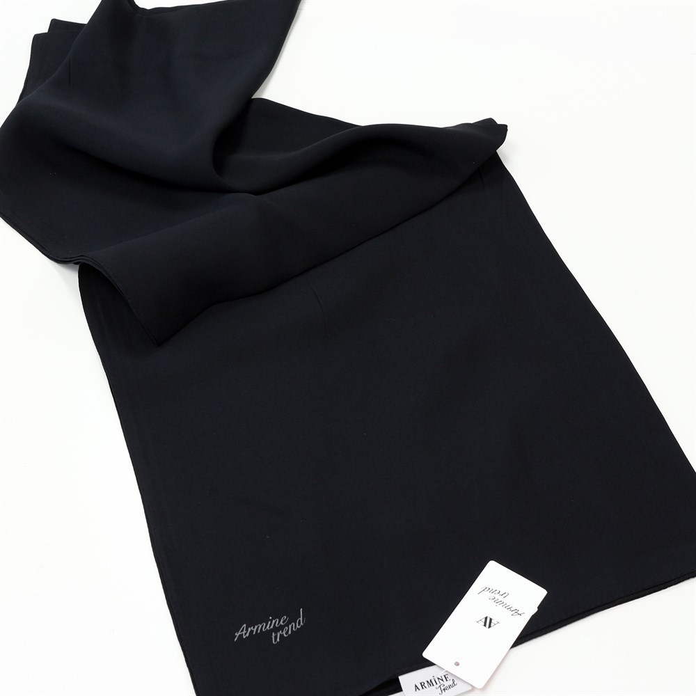 Armine Trend Modal Şal - Düz Renk - Siyah - MDZ01-65