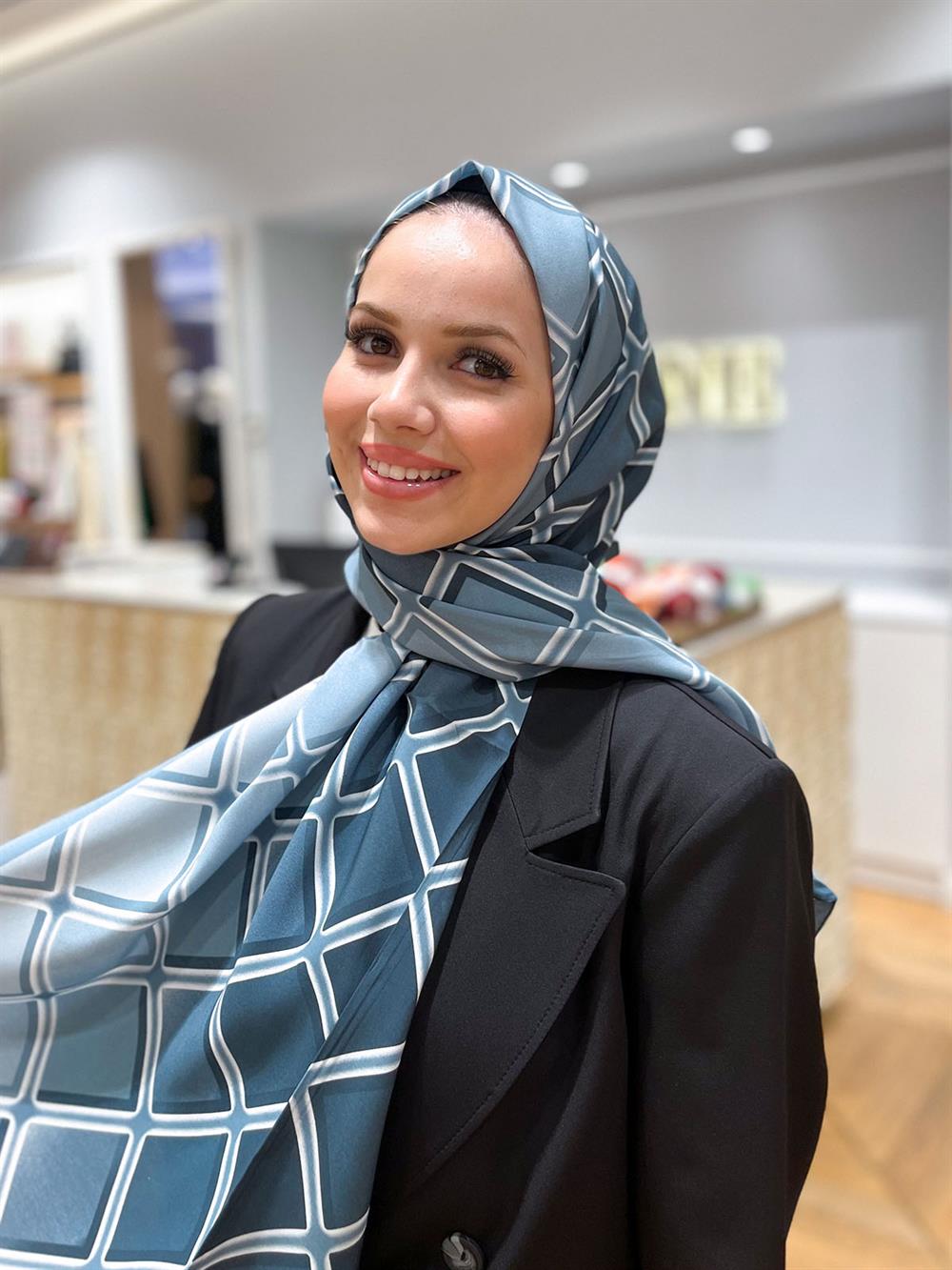 Armine Trend Modal Şal - Karo Desen - 5338-13