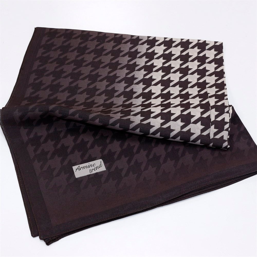Armine Trend Modal Şal - Kazayağı - Kahve - MD2254-06