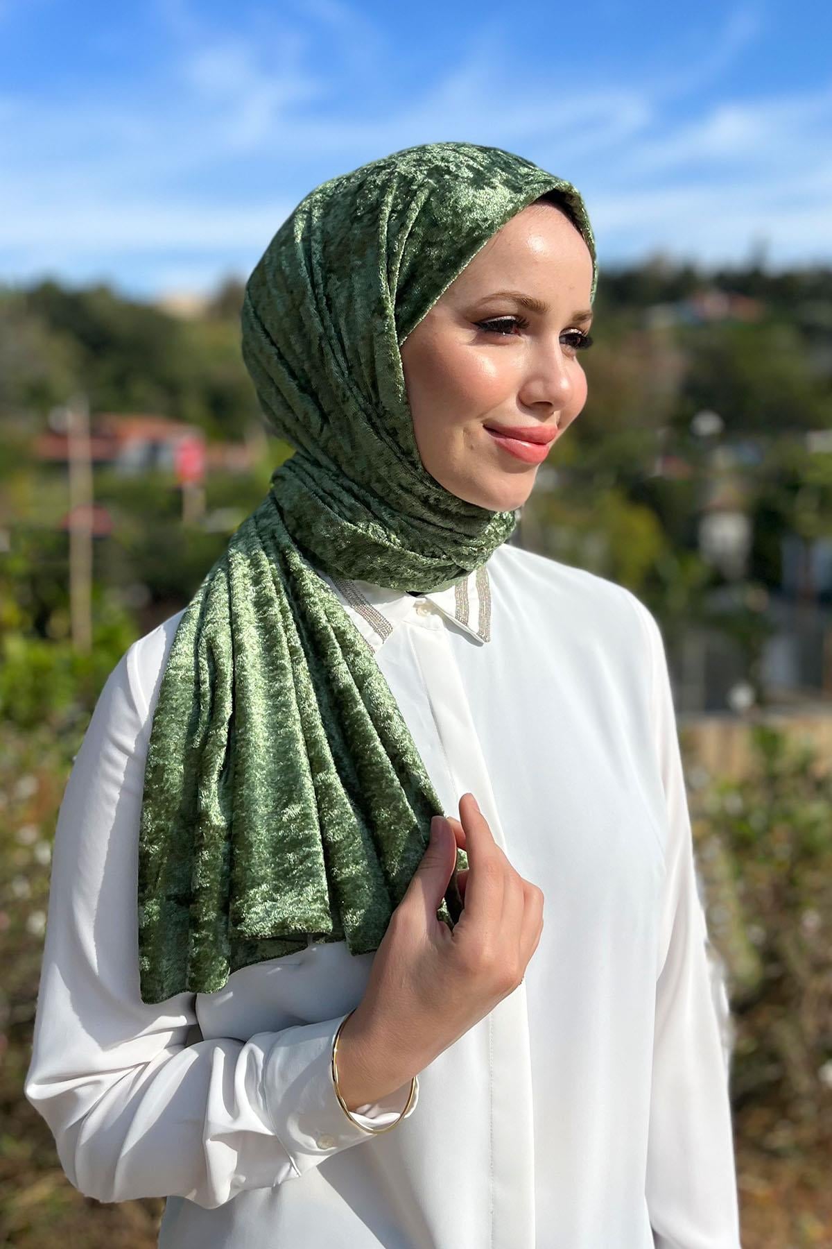 Armine Trend Örme Şal 1  - ATS1OR-16 - Yeşil