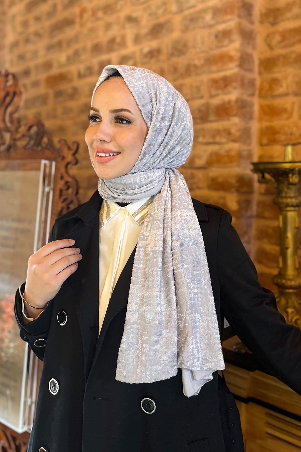 Armine Trend Örme Şal 2 - ATS2OR-09 - Gri