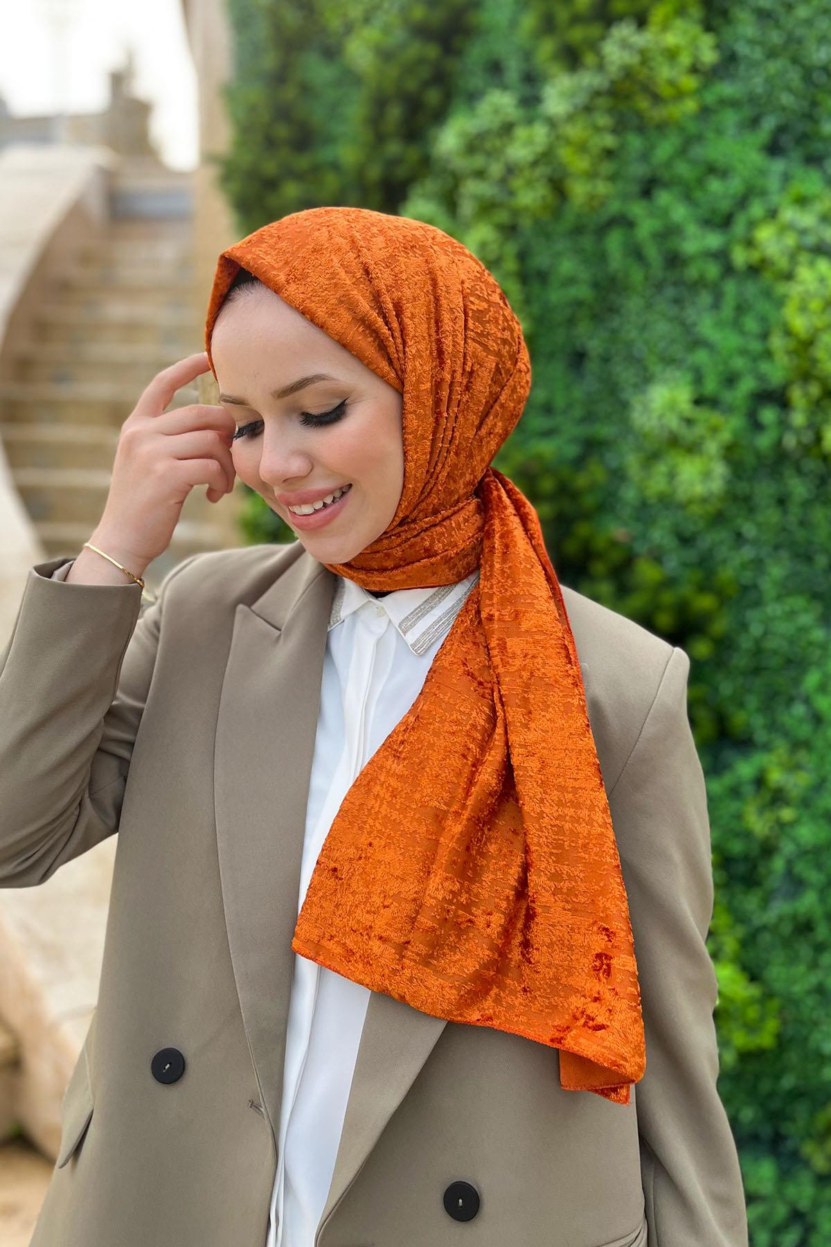 Armine Trend Örme Şal 2 - ATS2OR-11 - Turuncu