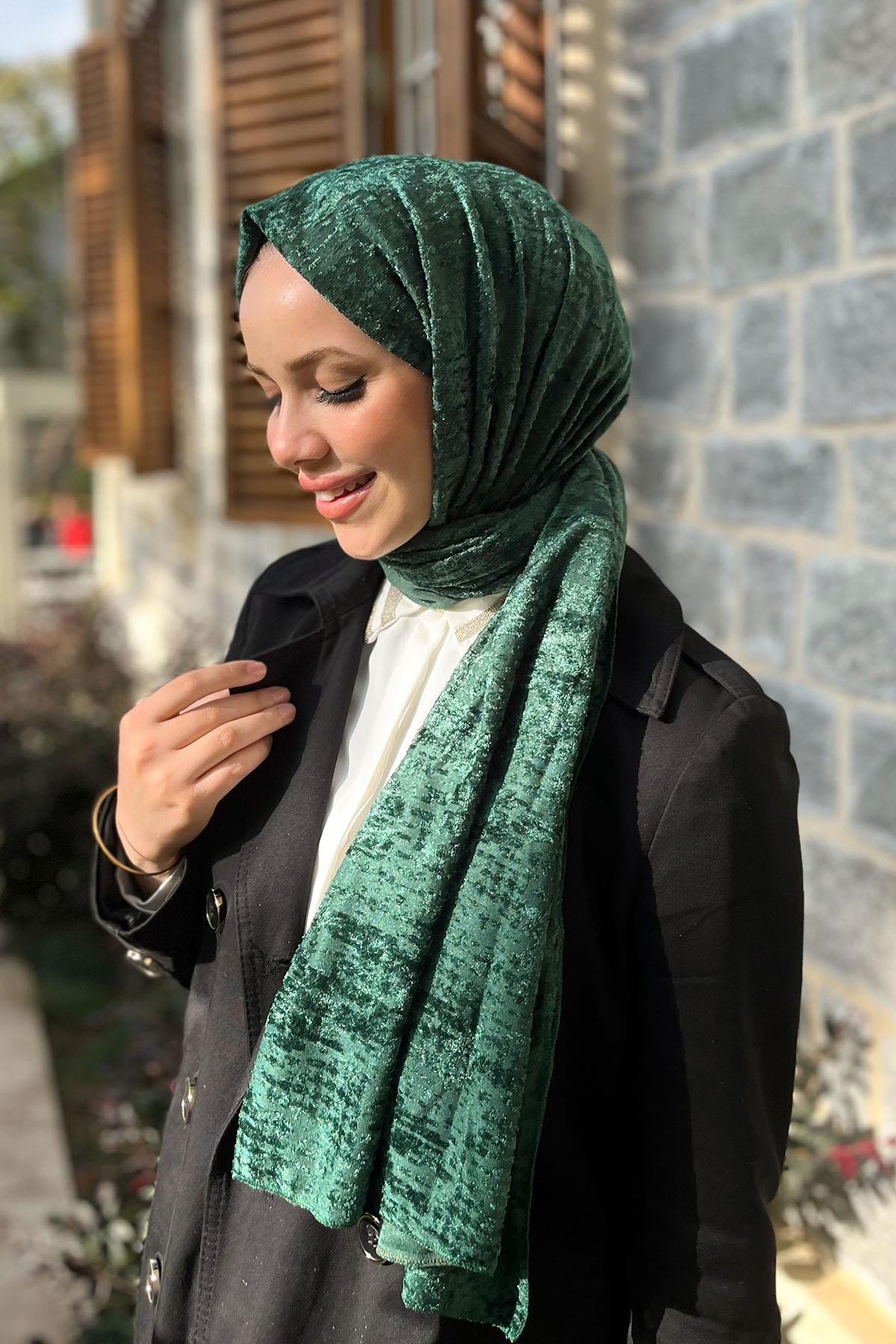 Armine Trend Örme Şal 2 - ATS2OR-14 - Zümrüt Yeşili