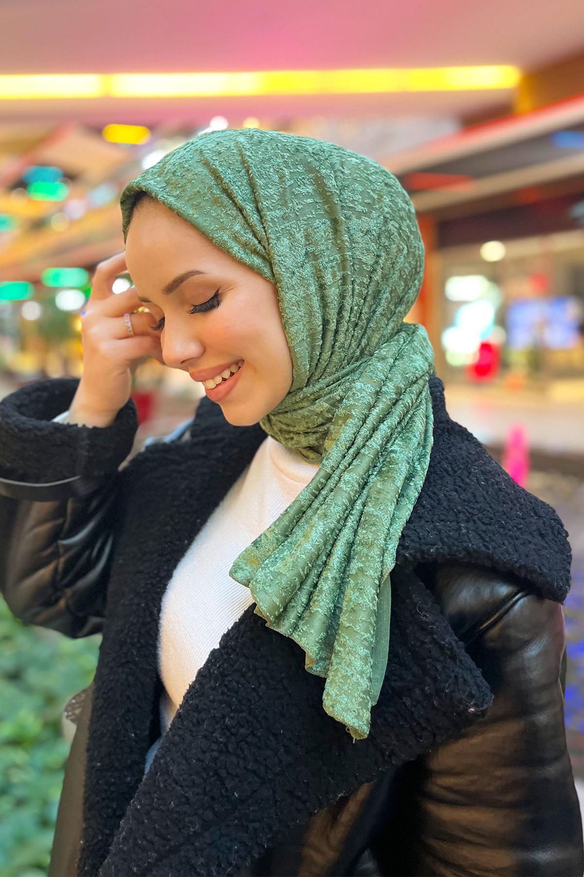 Armine Trend Örme Şal 2 - ATS2OR-16 - Yeşil