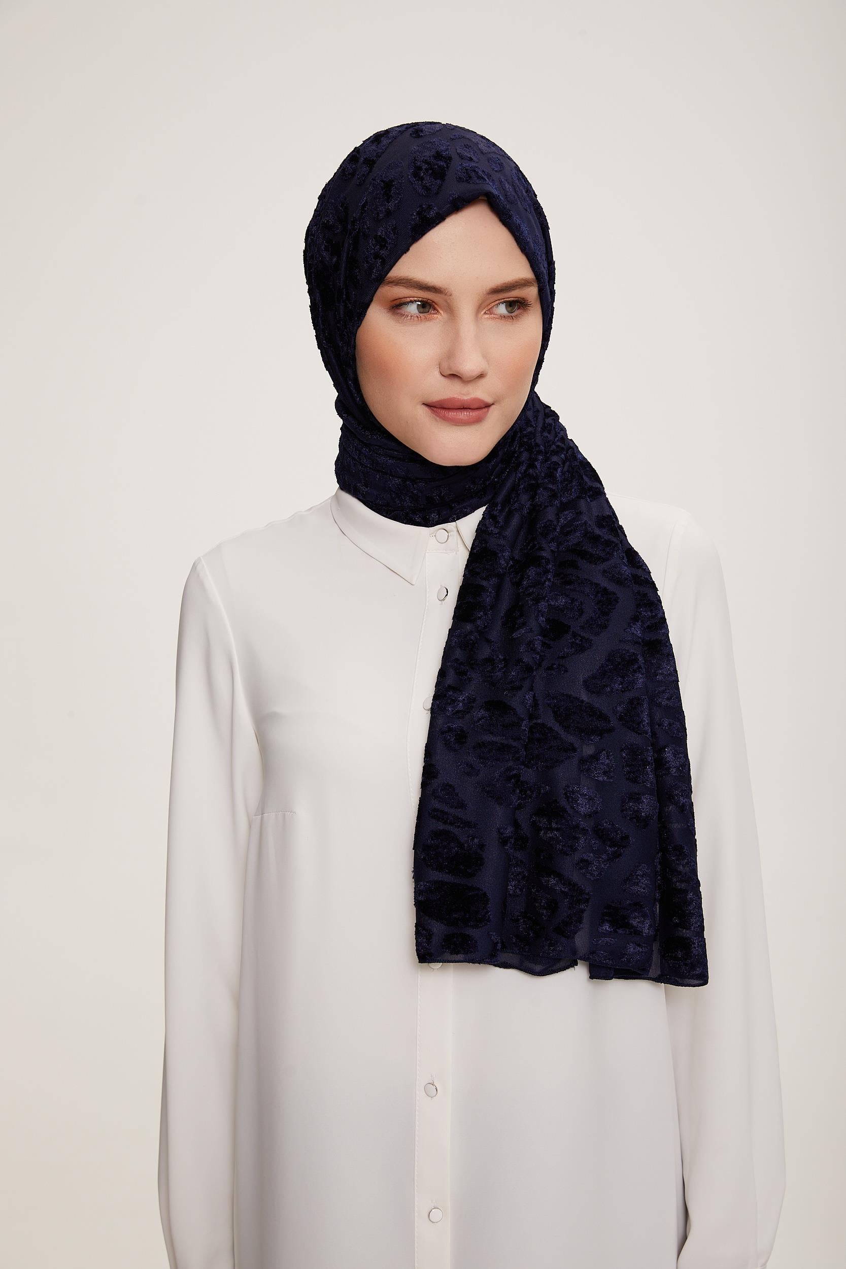 Armine Trend Örme Şal 4 - ATS4OR-02 - Gece Mavisi