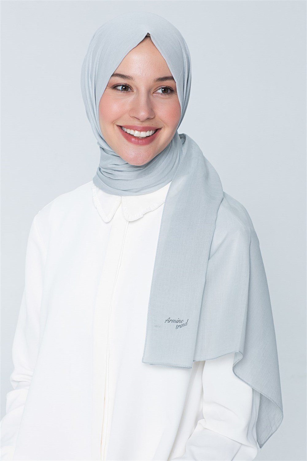 Armine Trend Pamuk Şal - Gümüş