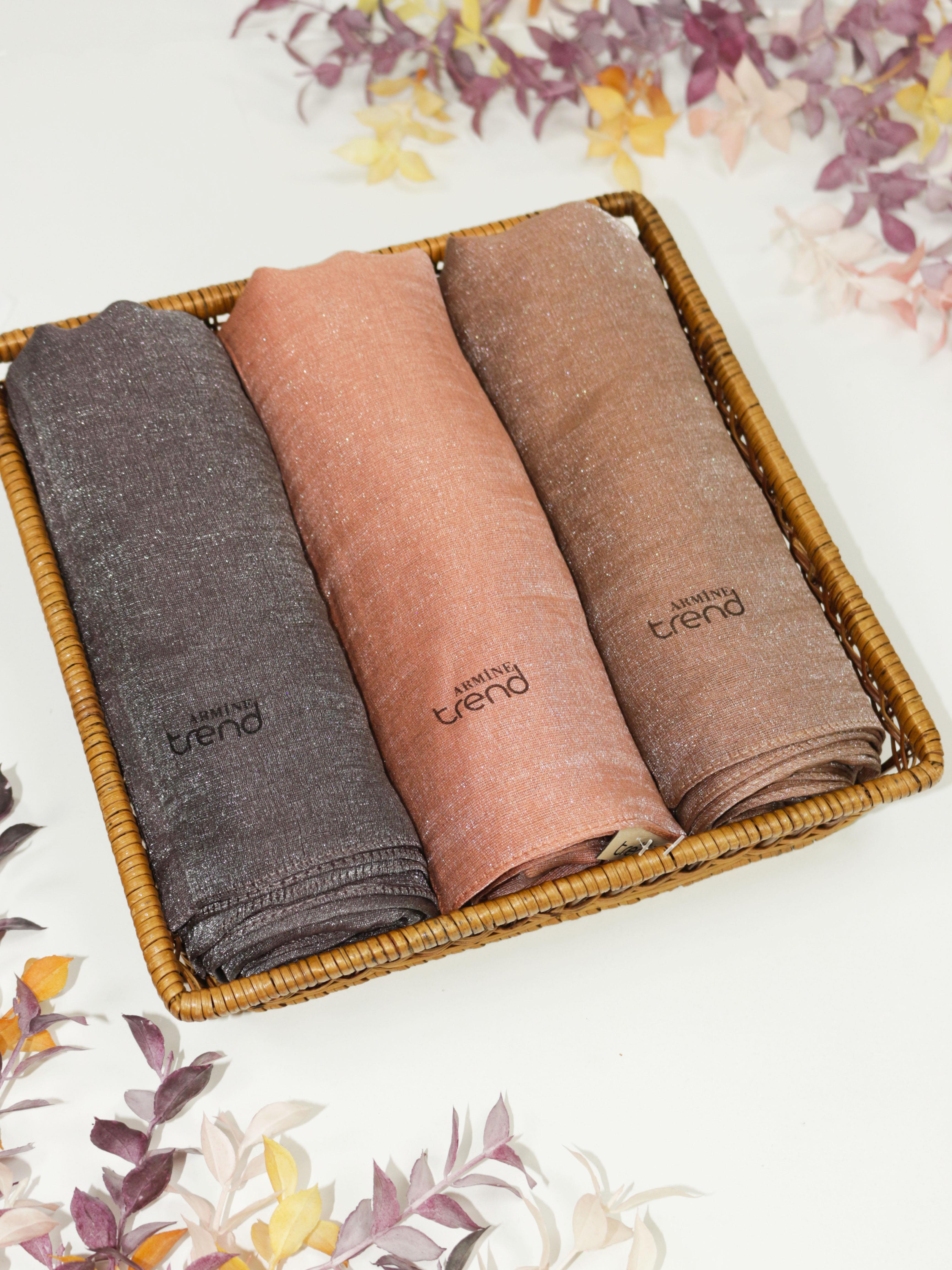 Armine Trend Pırıltı Abiye Şal 1 - ATS1PR - 3'lü Set -