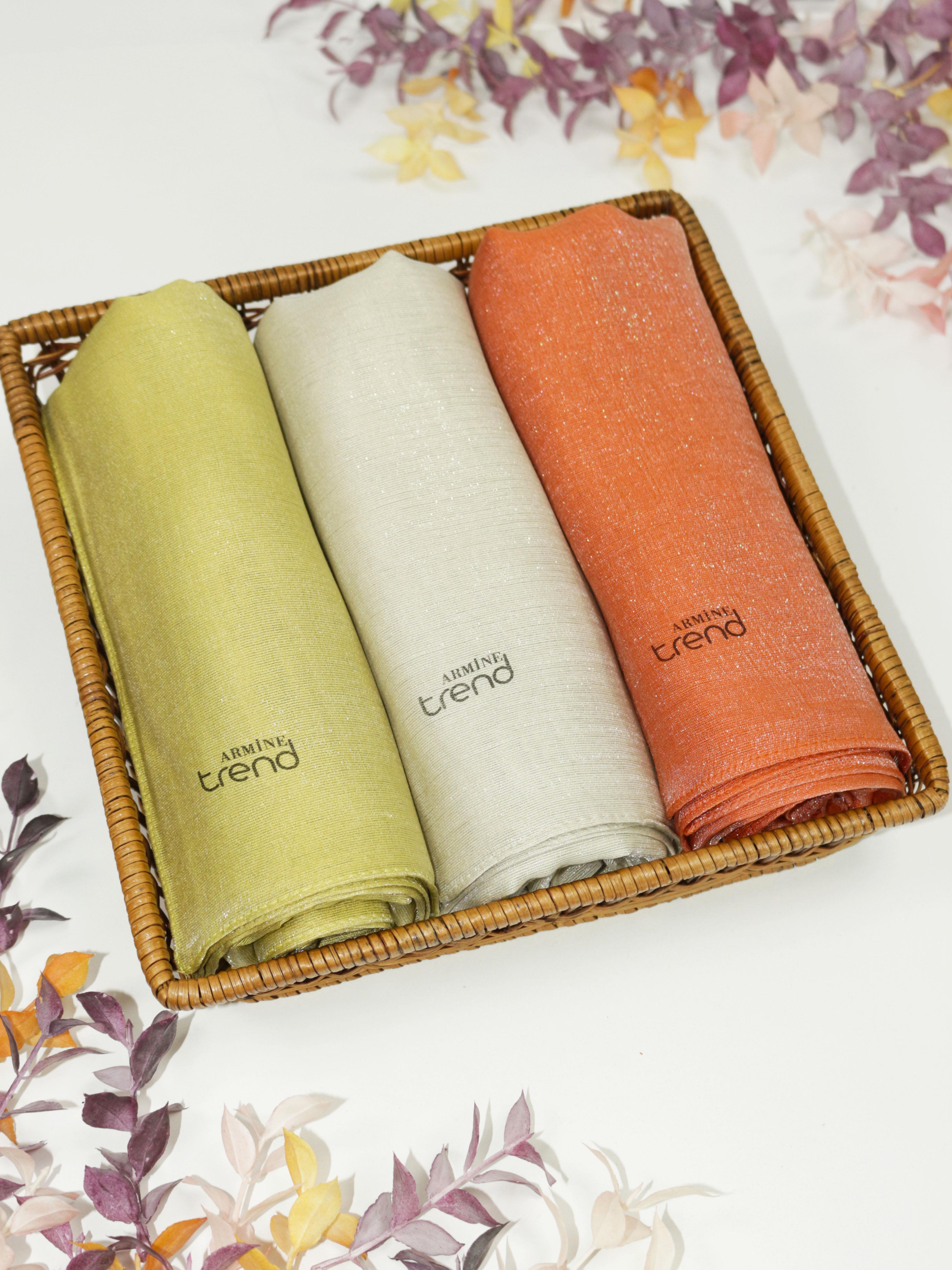 Armine Trend Pırıltı Abiye Şal 1 - ATS1PR - 3'lü Set -