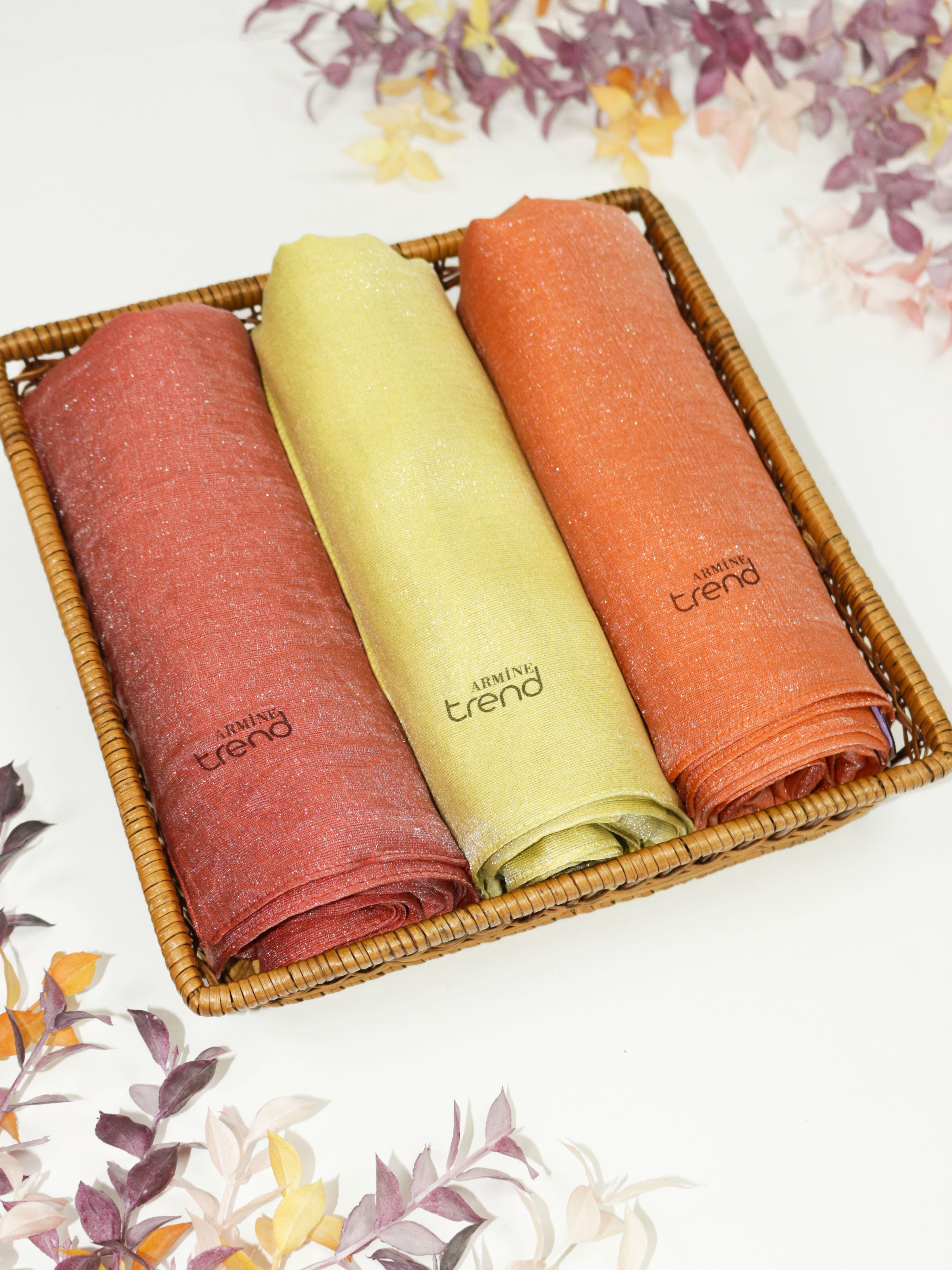 Armine Trend Pırıltı Abiye Şal 1 - ATS1PR - 3'lü Set -